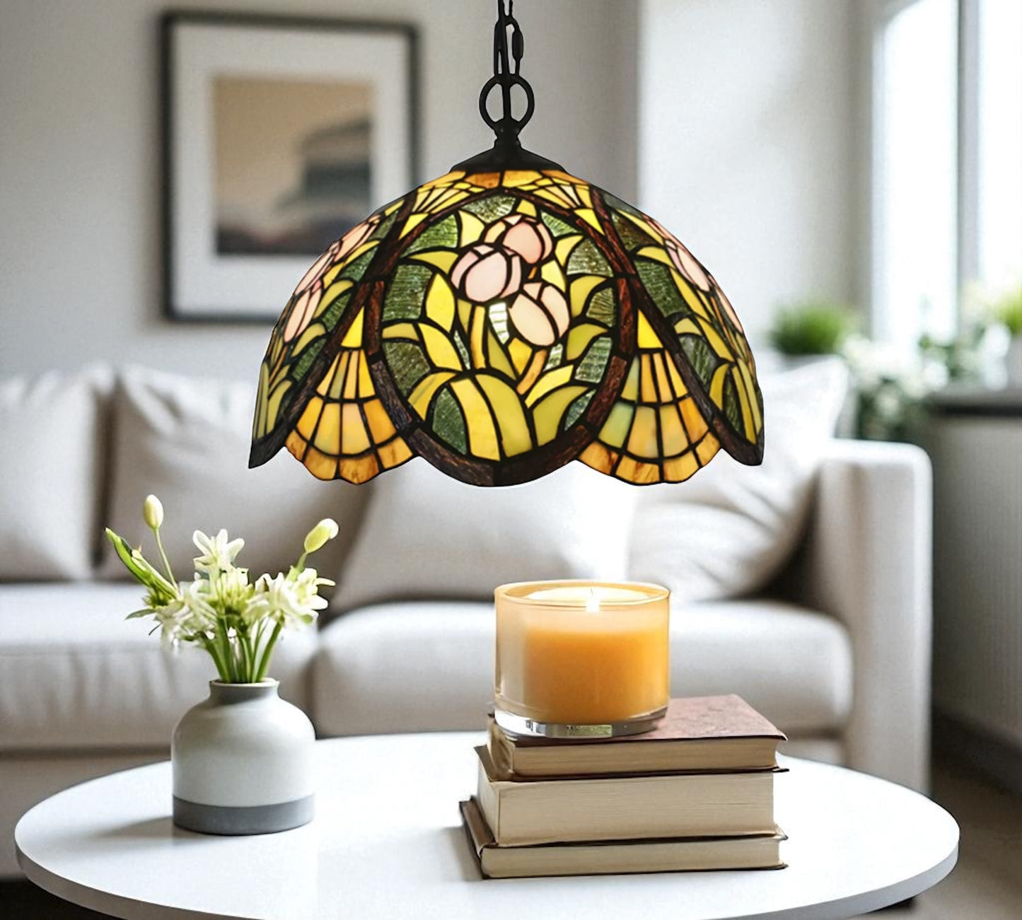 CDH 12" Tiffany Pendant Lamp 30cm shade (12097C)