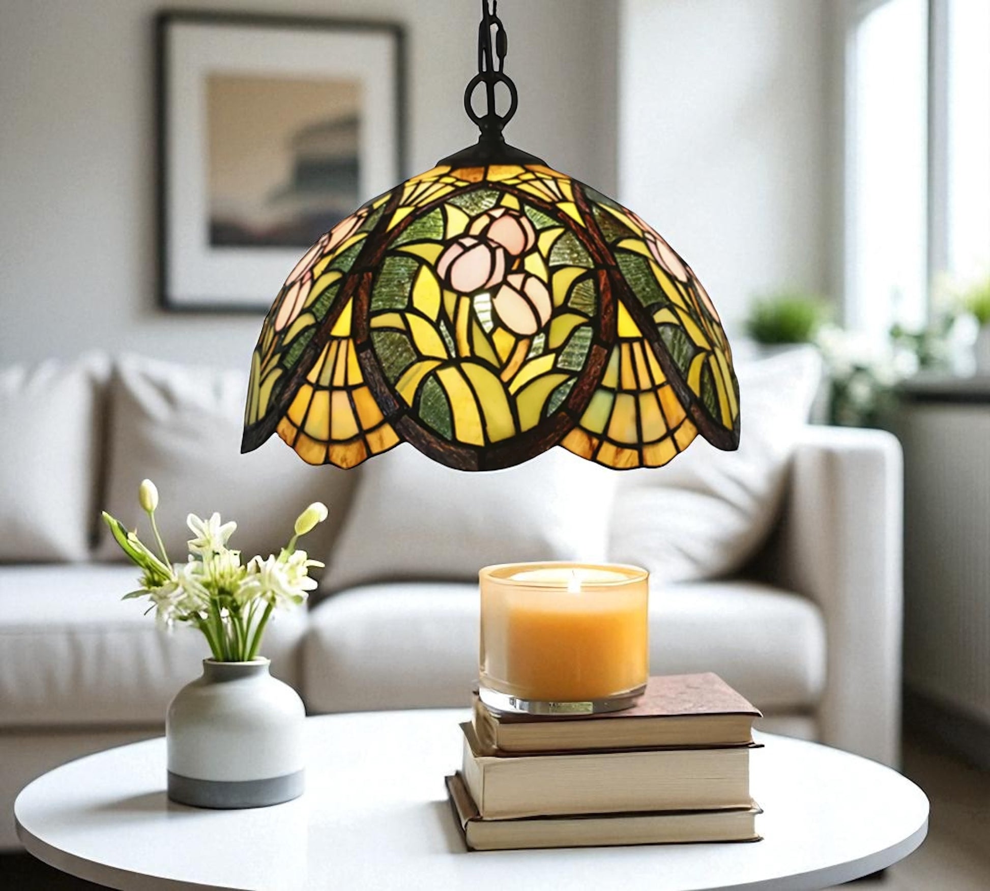 CDH 12" Tiffany Pendant Lamp 30cm shade (12097C)