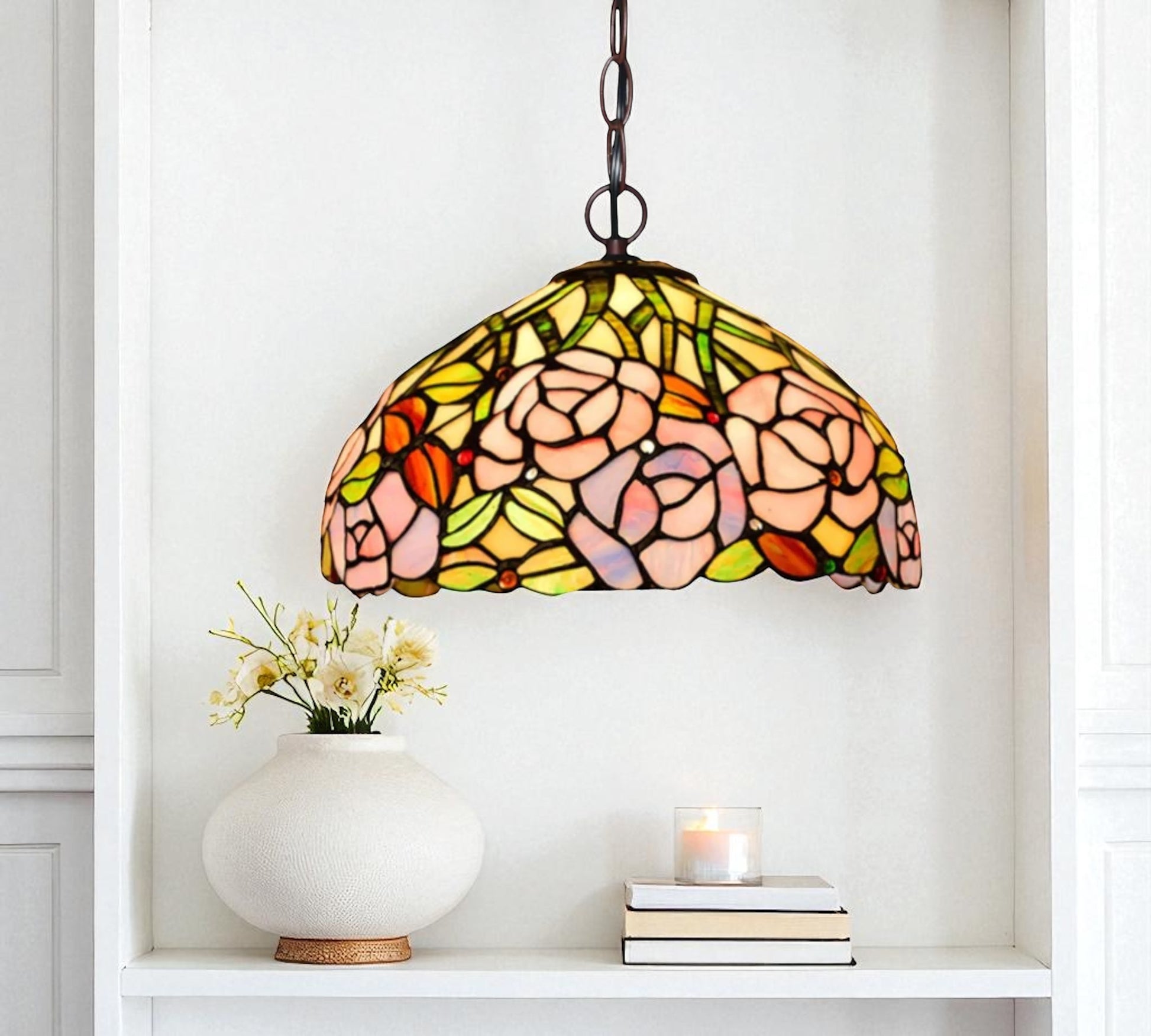 CDH 12" Tiffany Pendant Lamp 30cm shade (12098C)