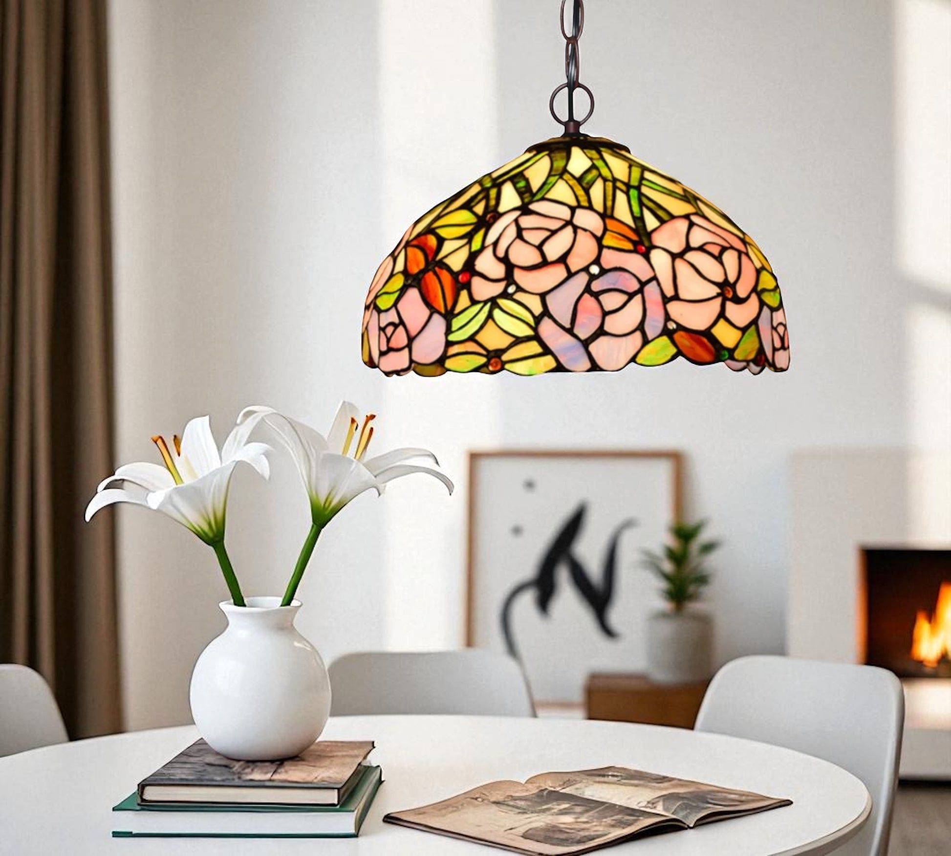 CDH 12" Tiffany Pendant Lamp 30cm shade (12098C)