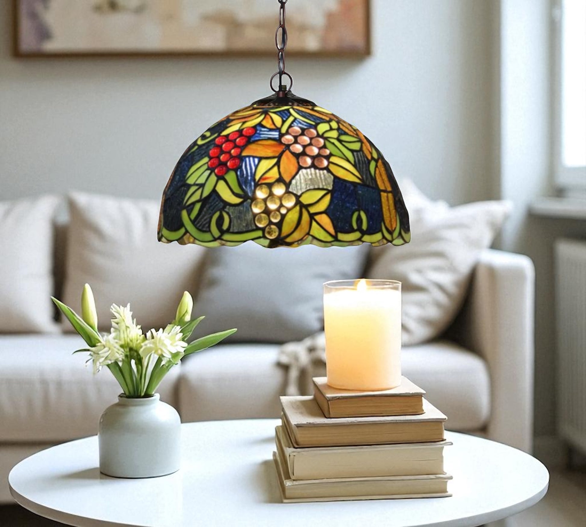 CDH 12" Tiffany Pendant Lamp 30cm shade (12099C)