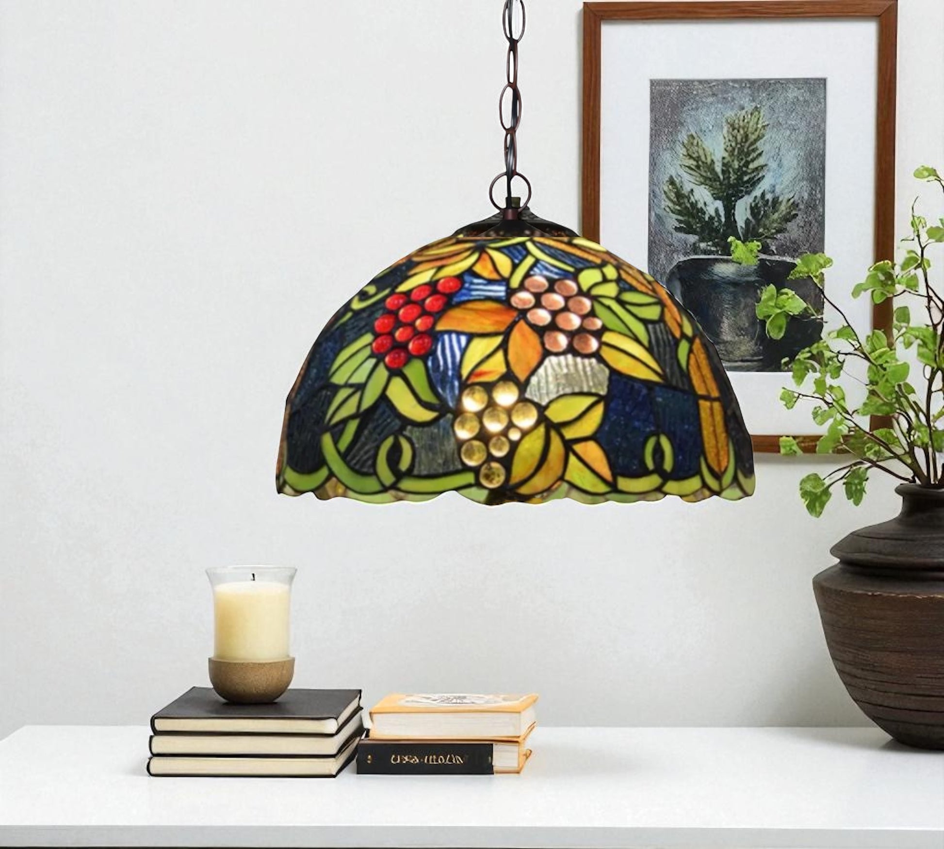 CDH 12" Tiffany Pendant Lamp 30cm shade (12099C)