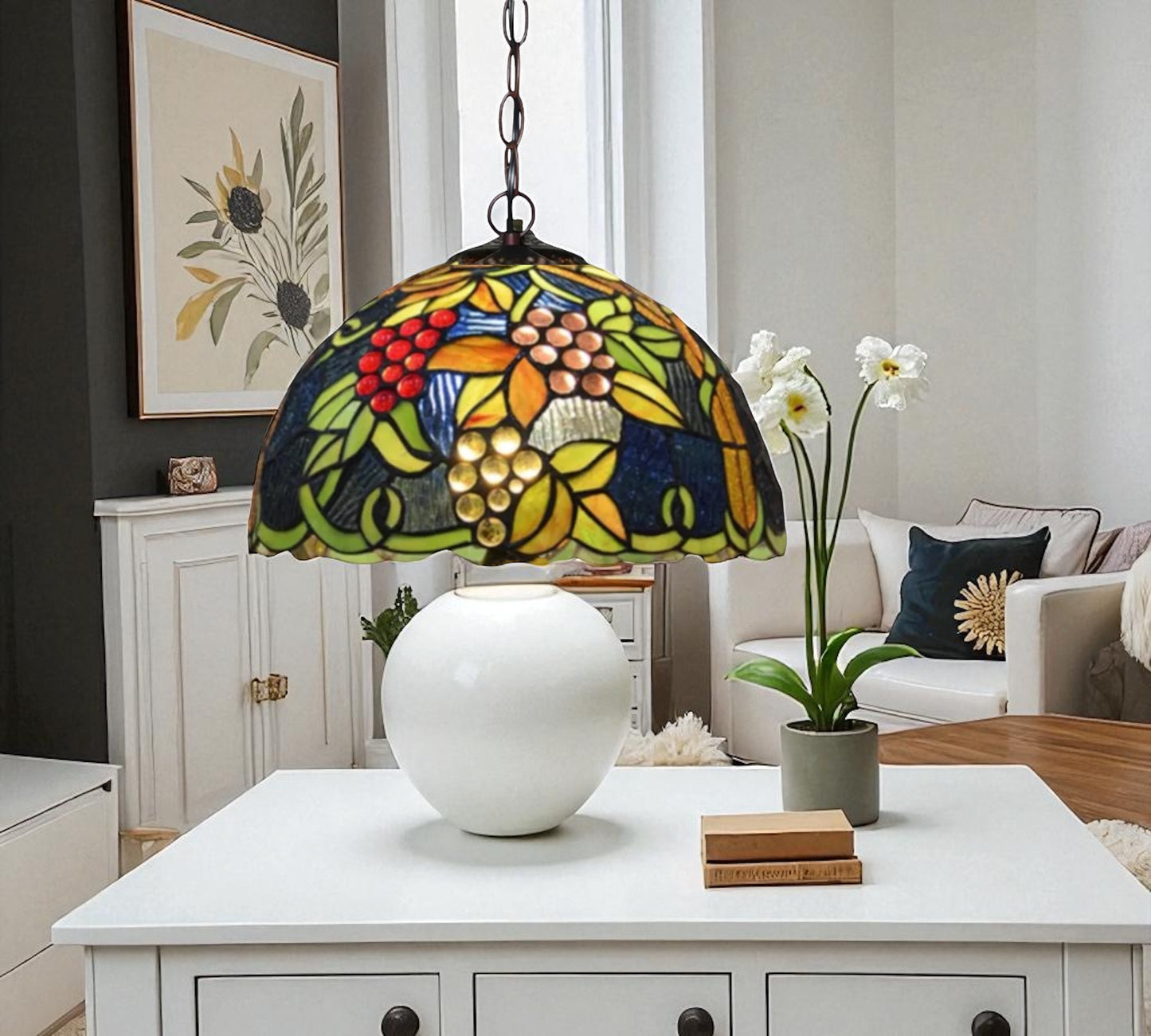 CDH 12" Tiffany Pendant Lamp 30cm shade (12099C)