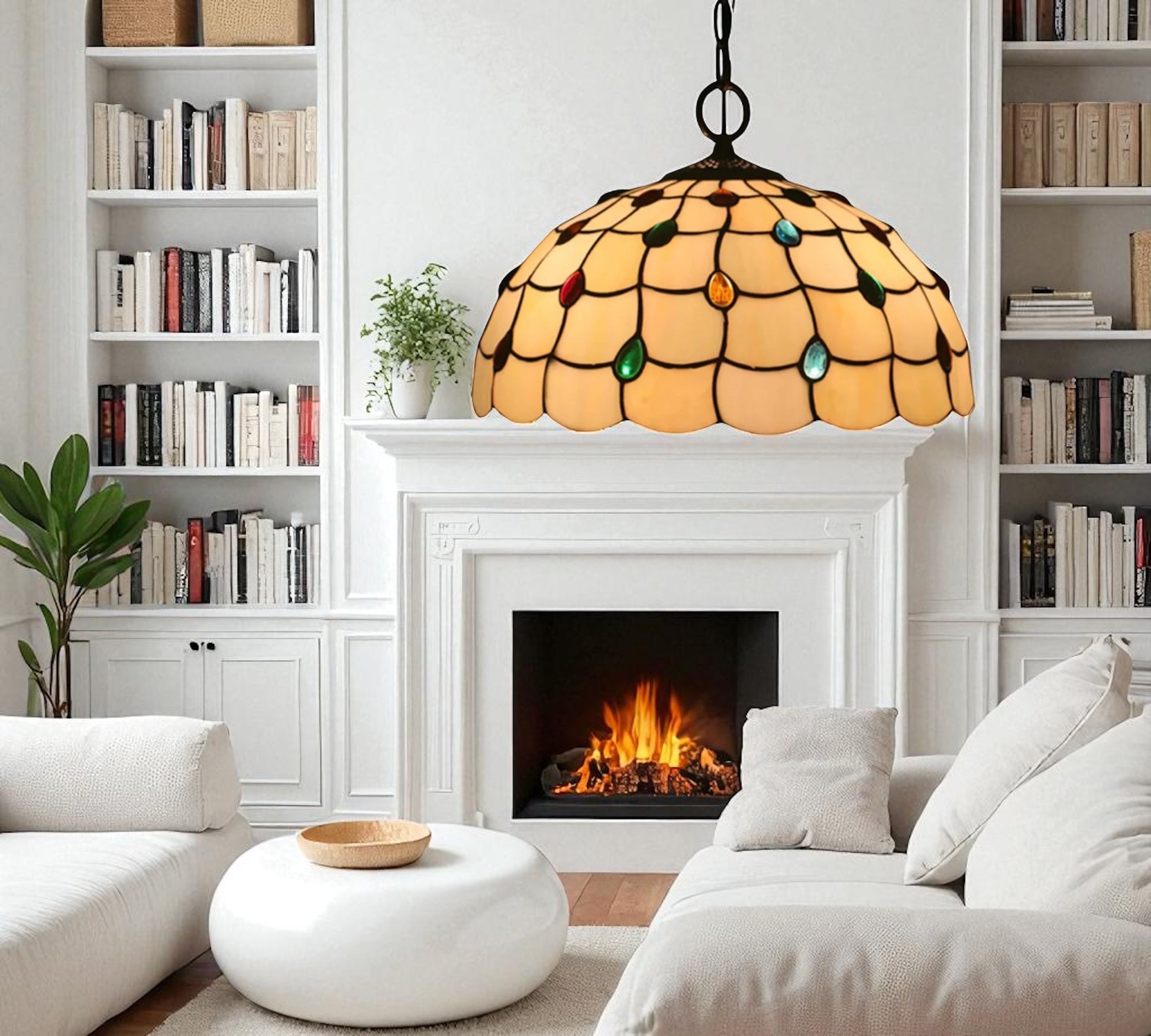 CDH 12" Tiffany Pendant Lamp 30cm shade (12103C)