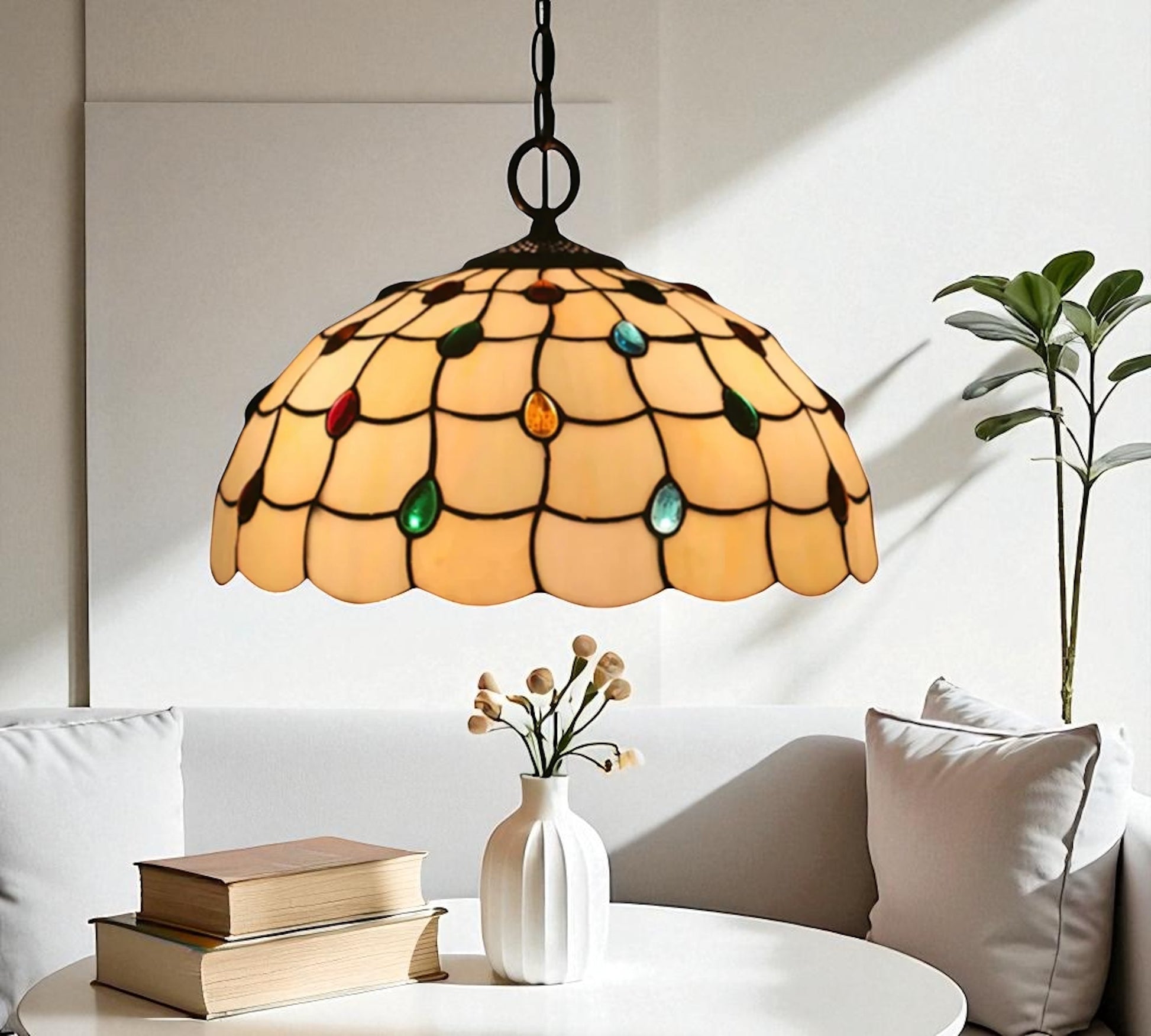 CDH 12" Tiffany Pendant Lamp 30cm shade (12103C)