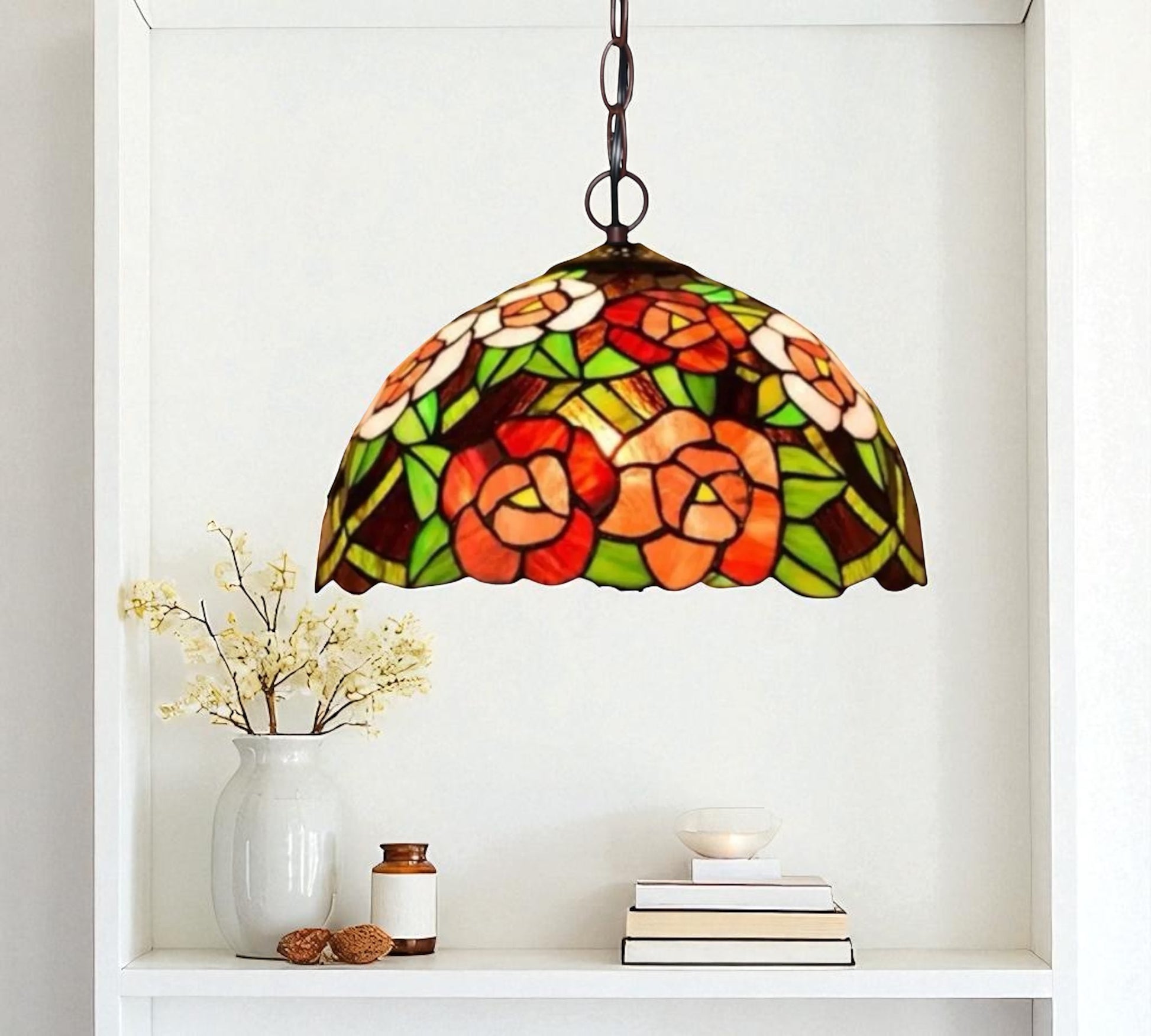 CDH 12" Tiffany Pendant Lamp 30cm shade (12703C)