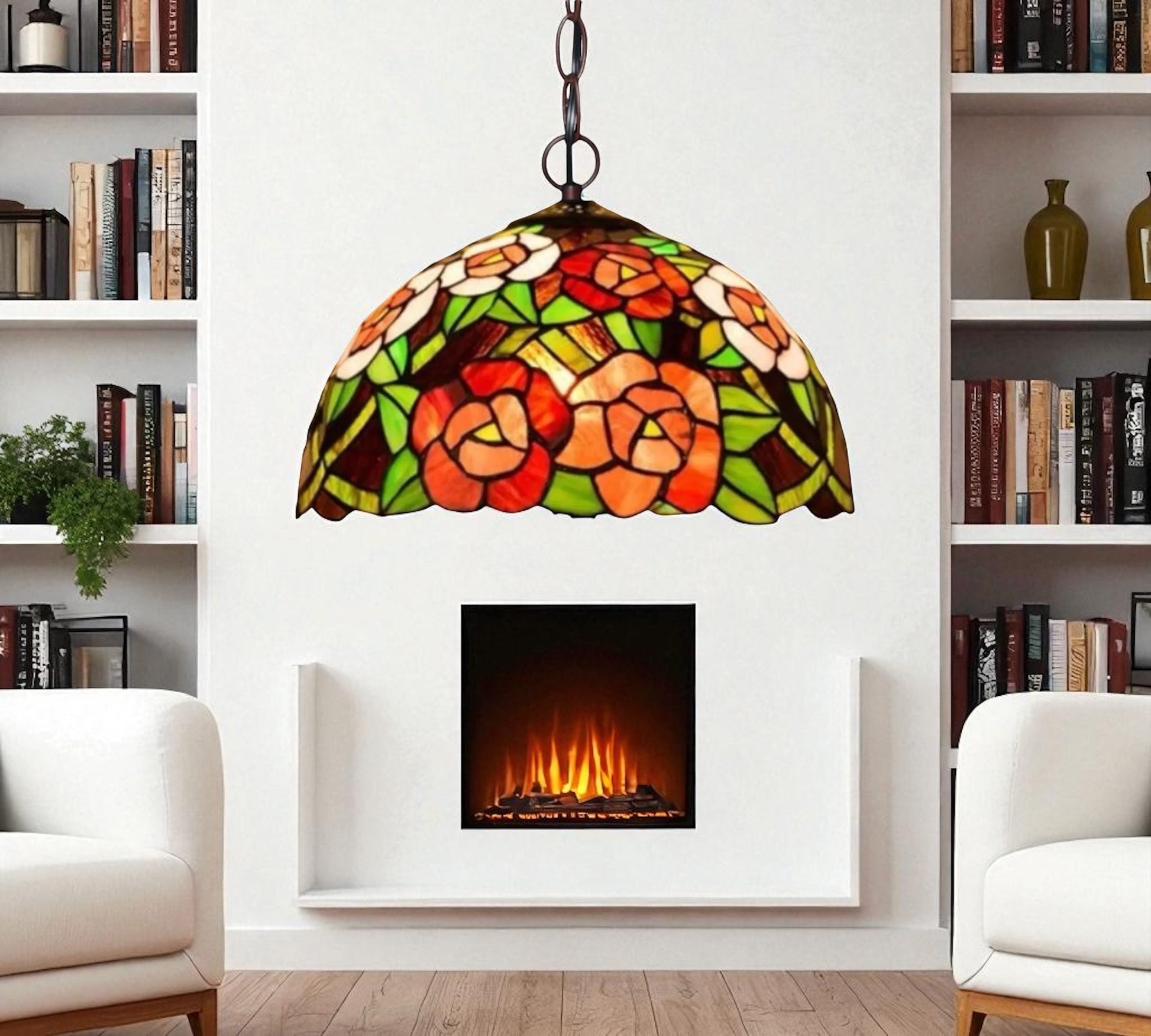 CDH 12" Tiffany Pendant Lamp 30cm shade (12703C)