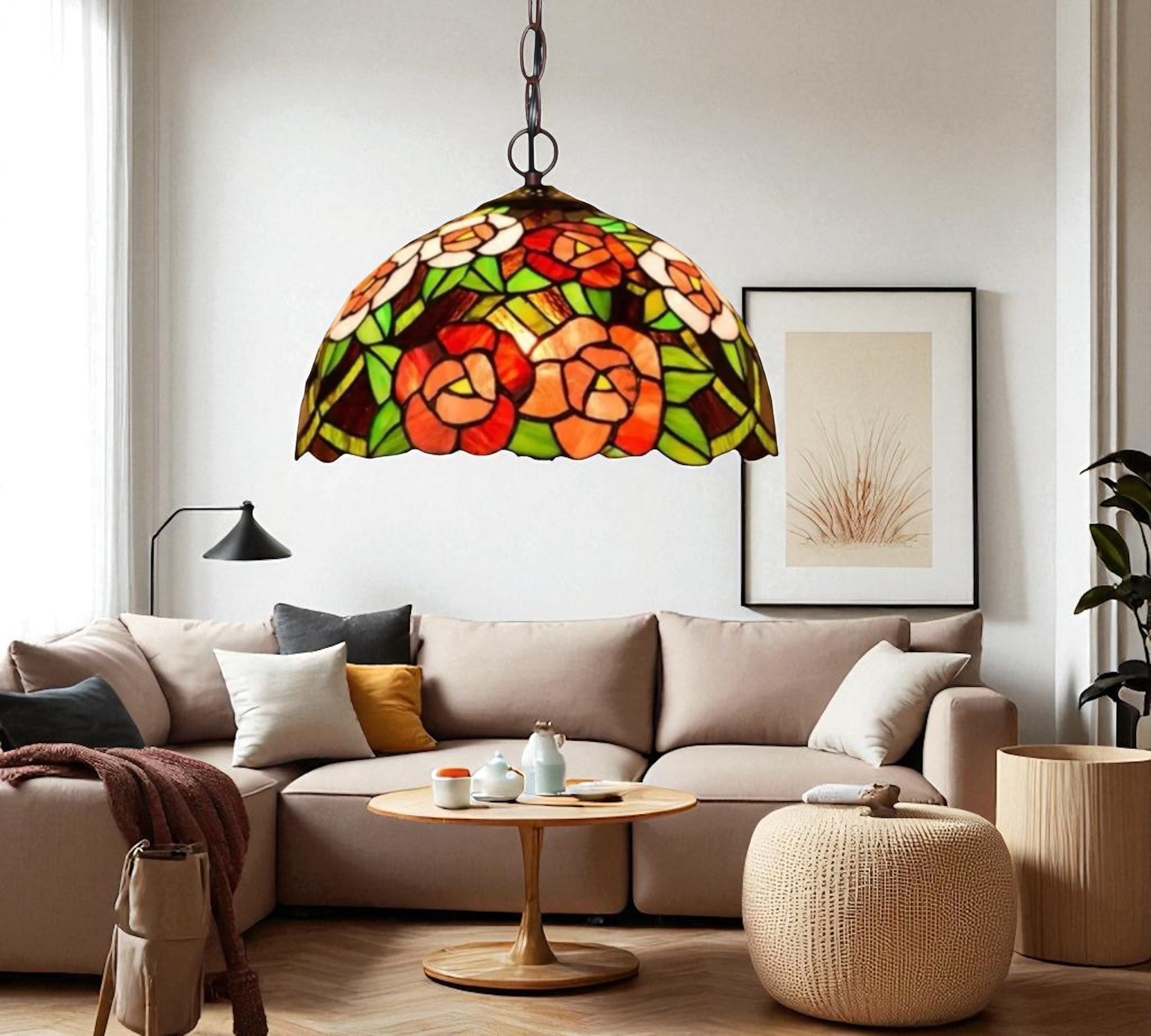 CDH 12" Tiffany Pendant Lamp 30cm shade (12703C)