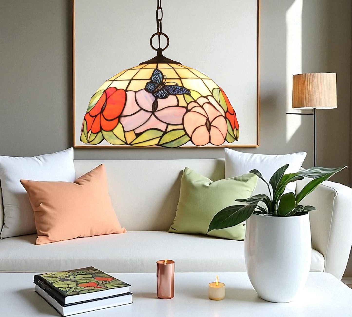 CDH 12" Tiffany Pendant Lamp 30cm shade (12704C)