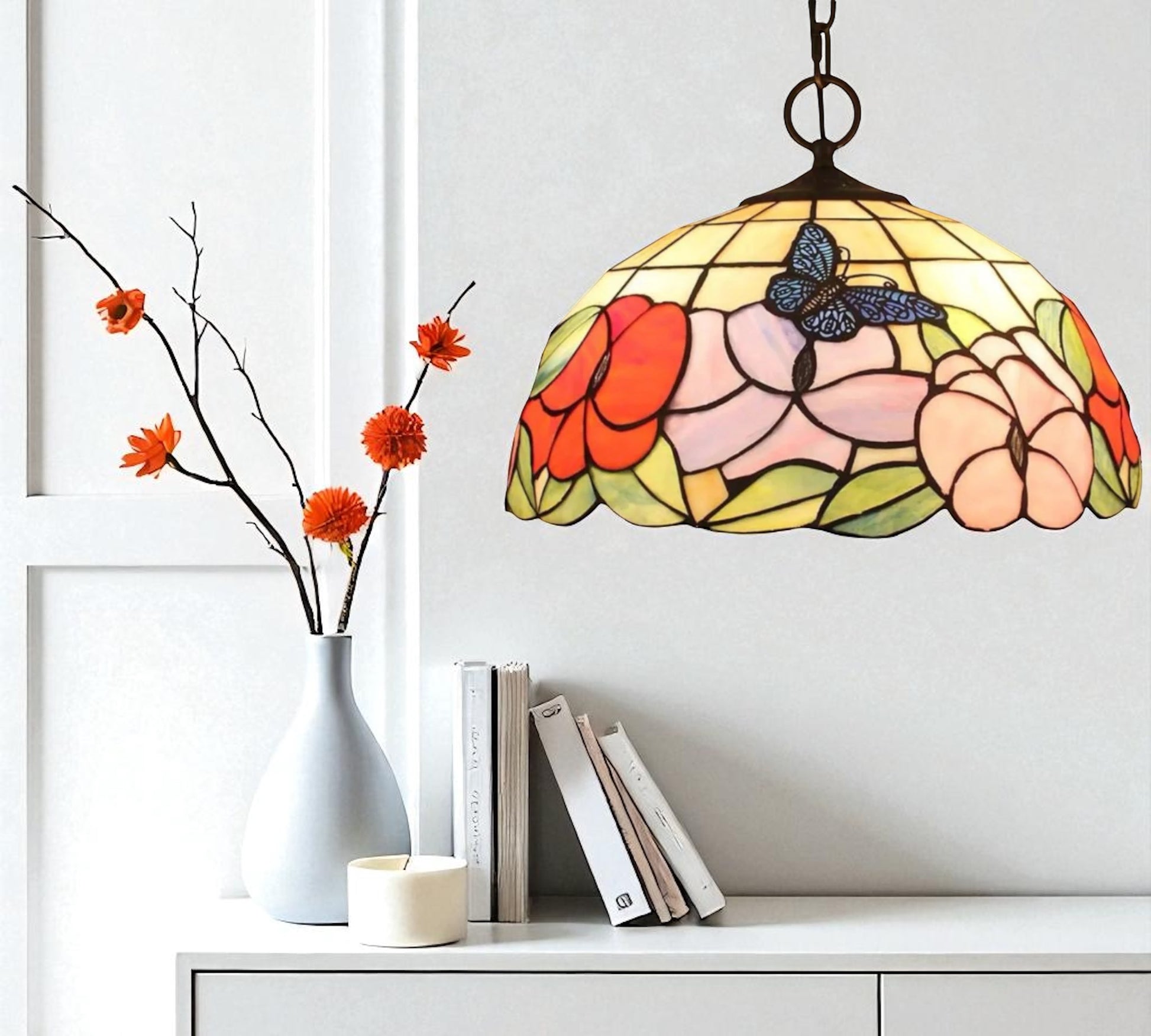 CDH 12" Tiffany Pendant Lamp 30cm shade (12704C)