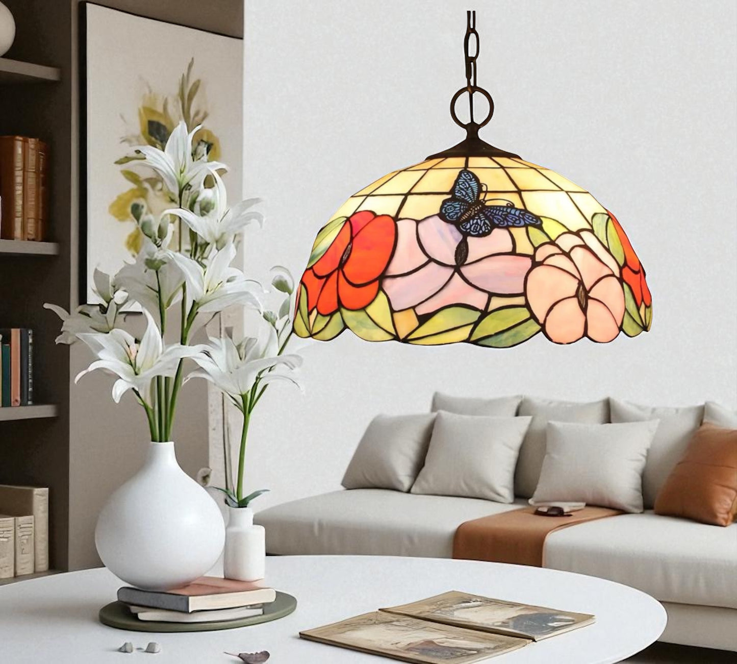 CDH 12" Tiffany Pendant Lamp 30cm shade (12704C)
