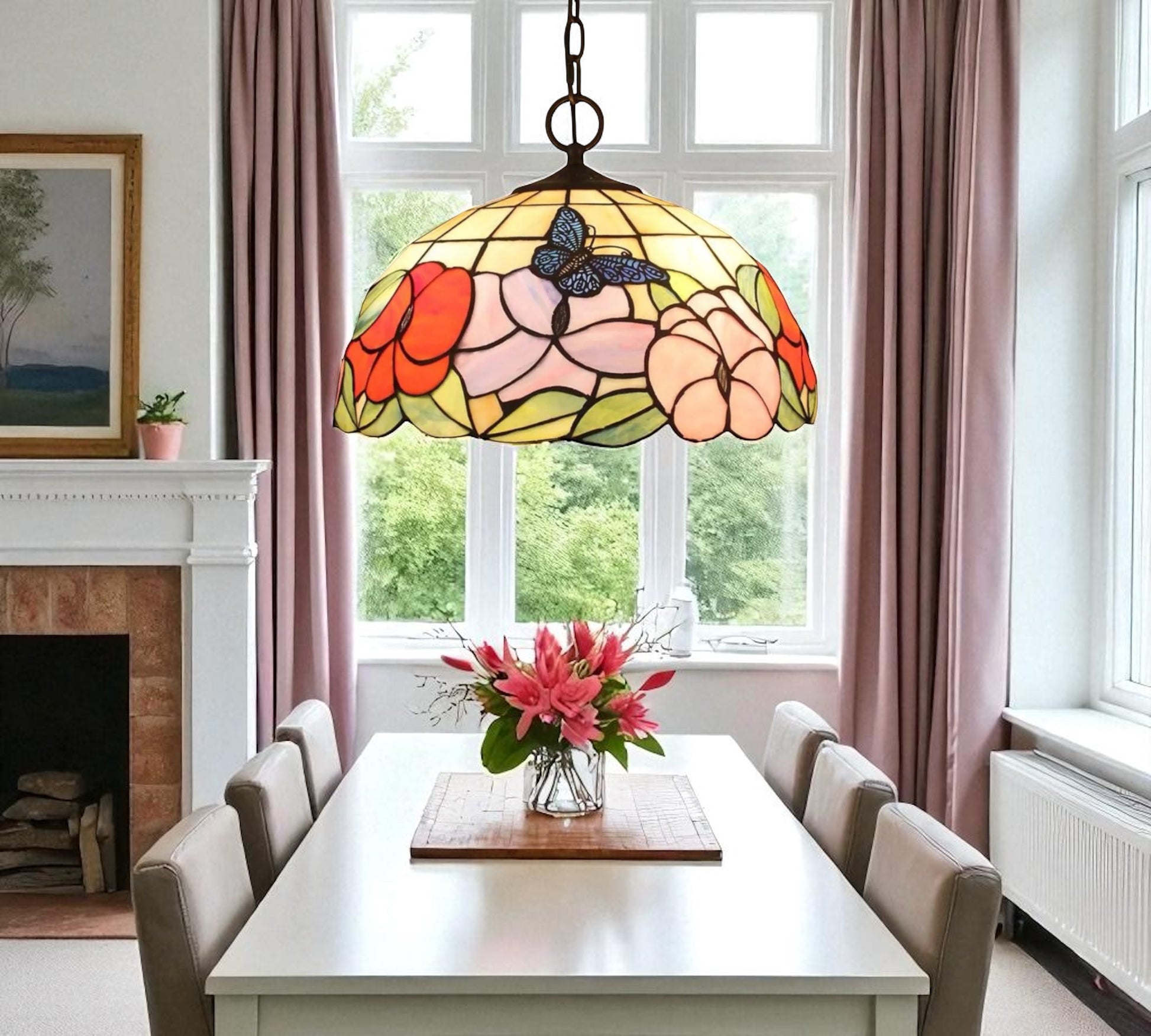 CDH 12" Tiffany Pendant Lamp 30cm shade (12704C)
