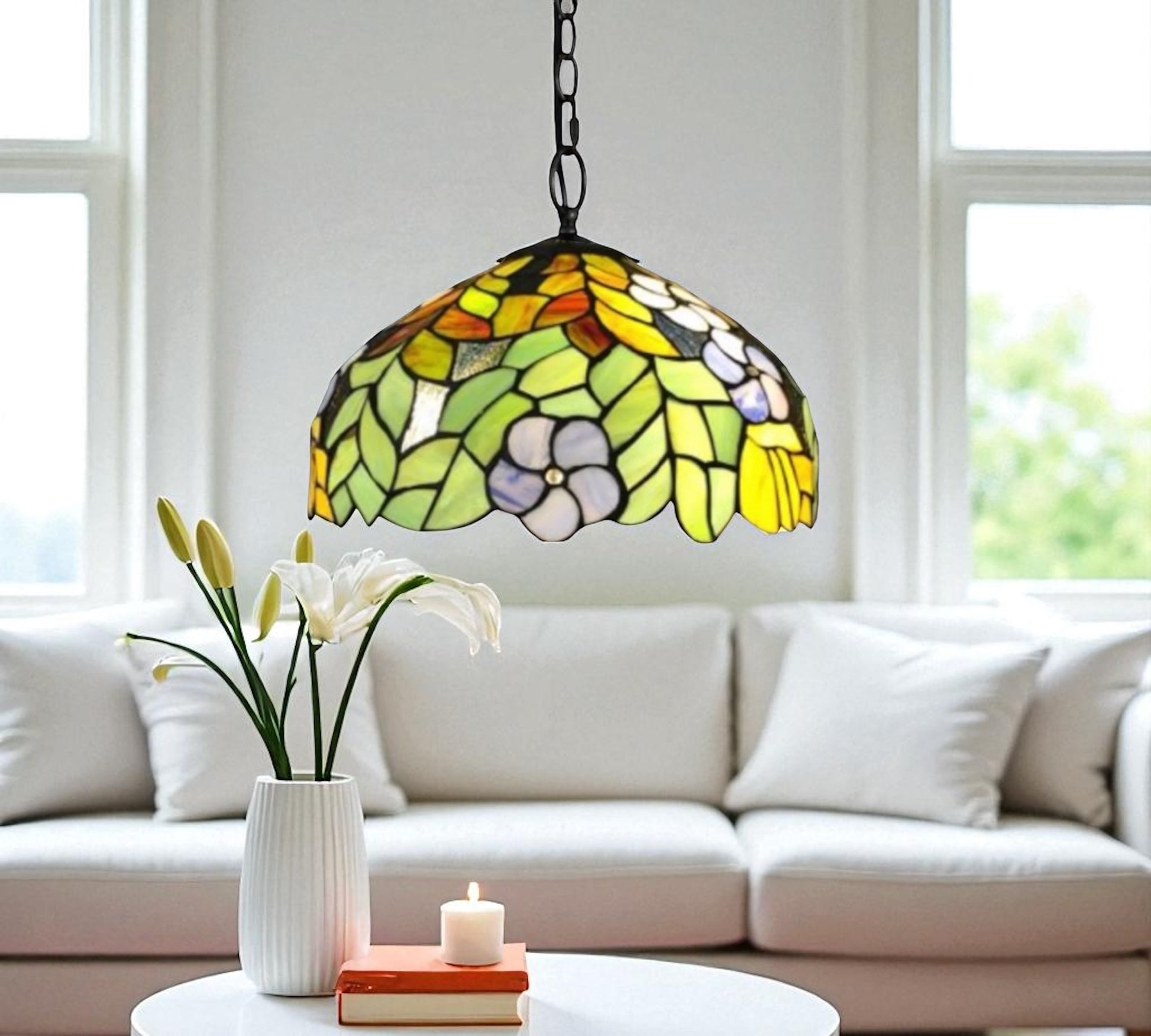 CDH 12" Tiffany Pendant Lamp 30cm shade (12714C)