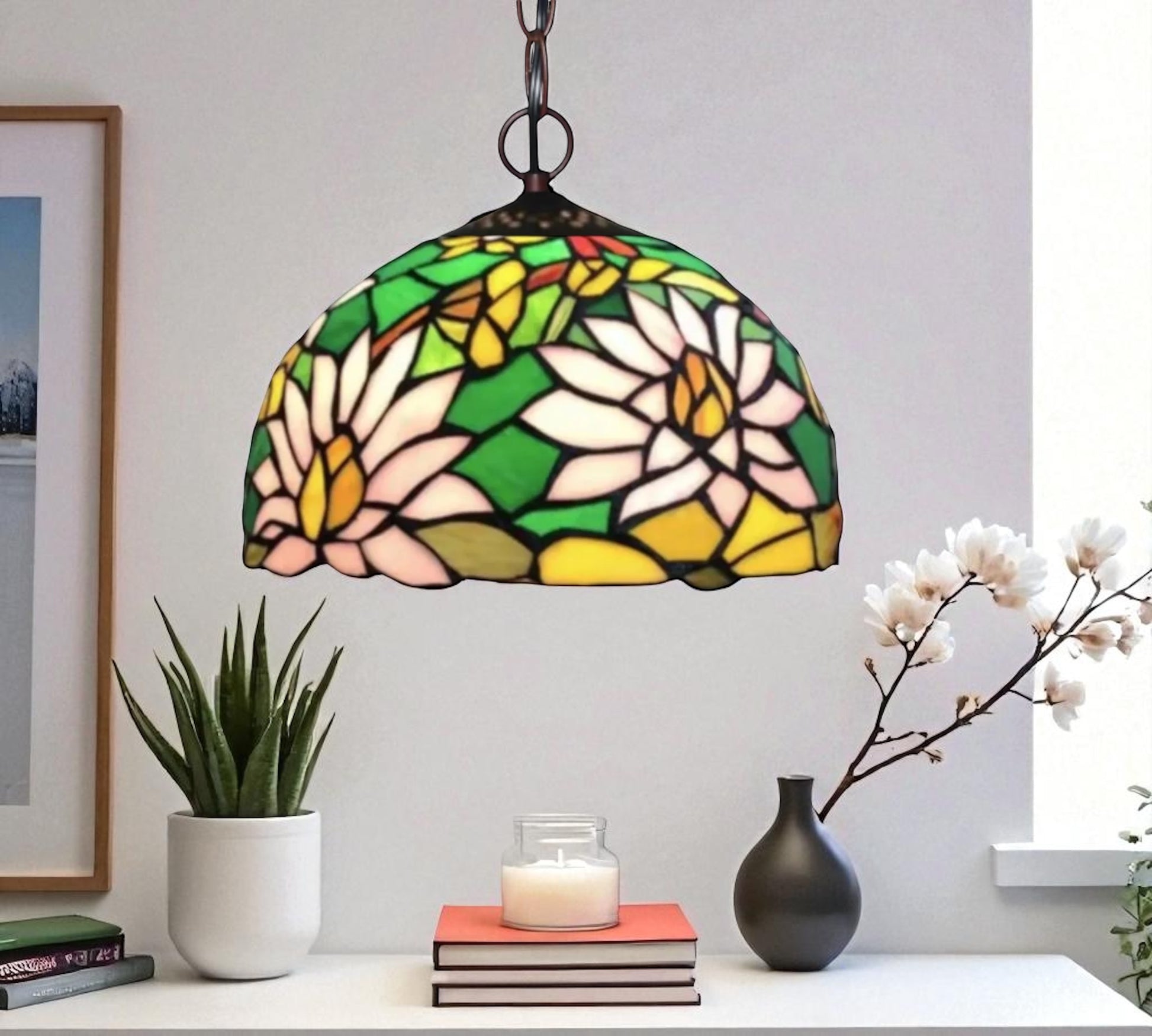 CDH 12" Tiffany Pendant Lamp 30cm shade (12715C)