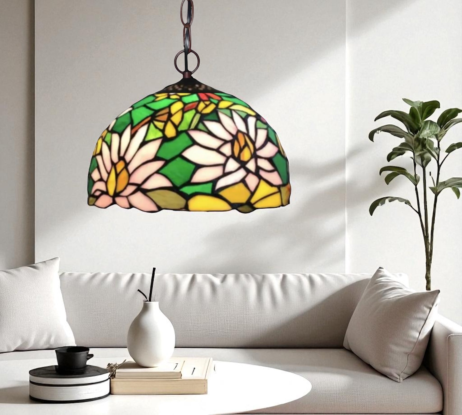 CDH 12" Tiffany Pendant Lamp 30cm shade (12715C)