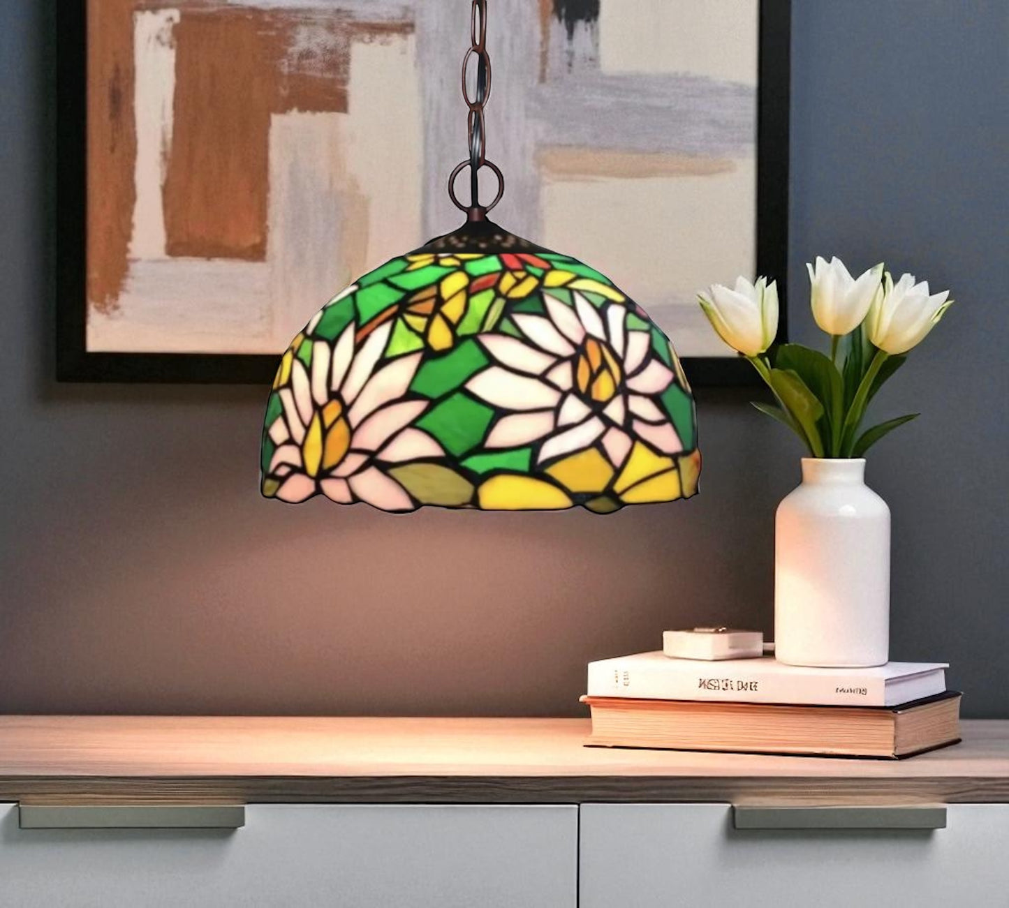 CDH 12" Tiffany Pendant Lamp 30cm shade (12715C)