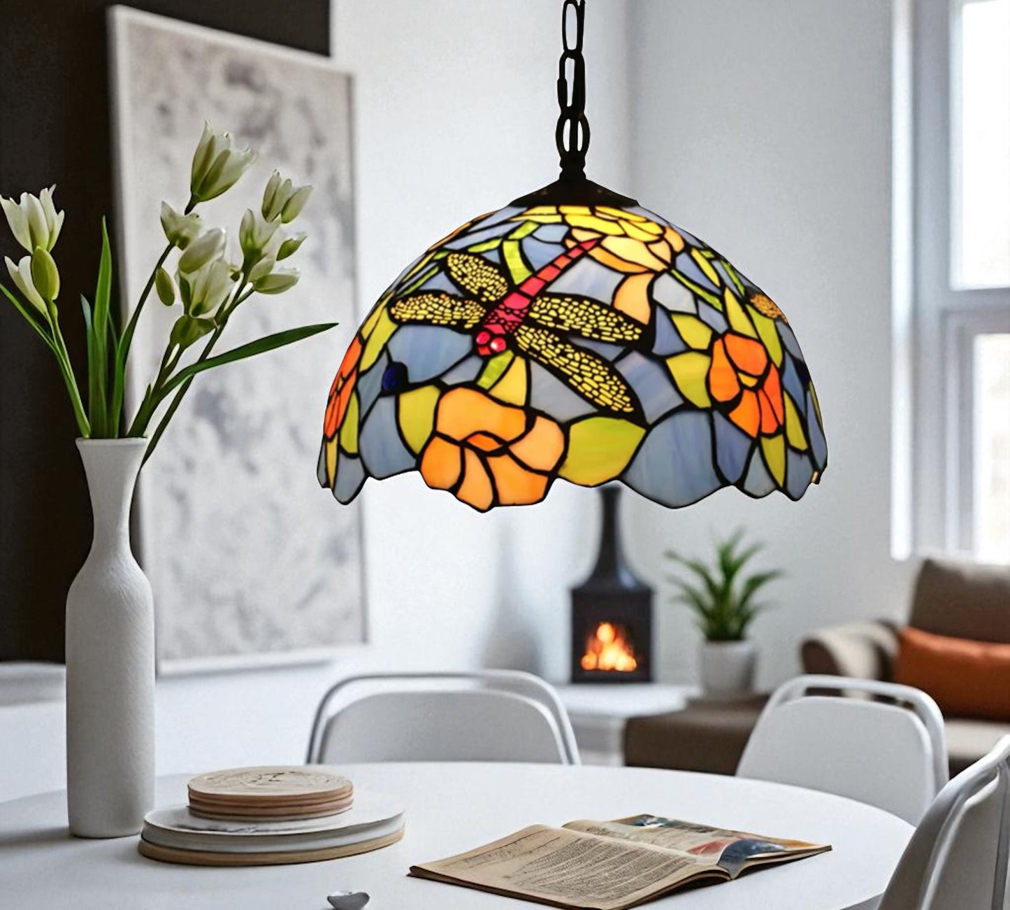 CDH 12" Tiffany Pendant Lamp 30cm shade (12716C)