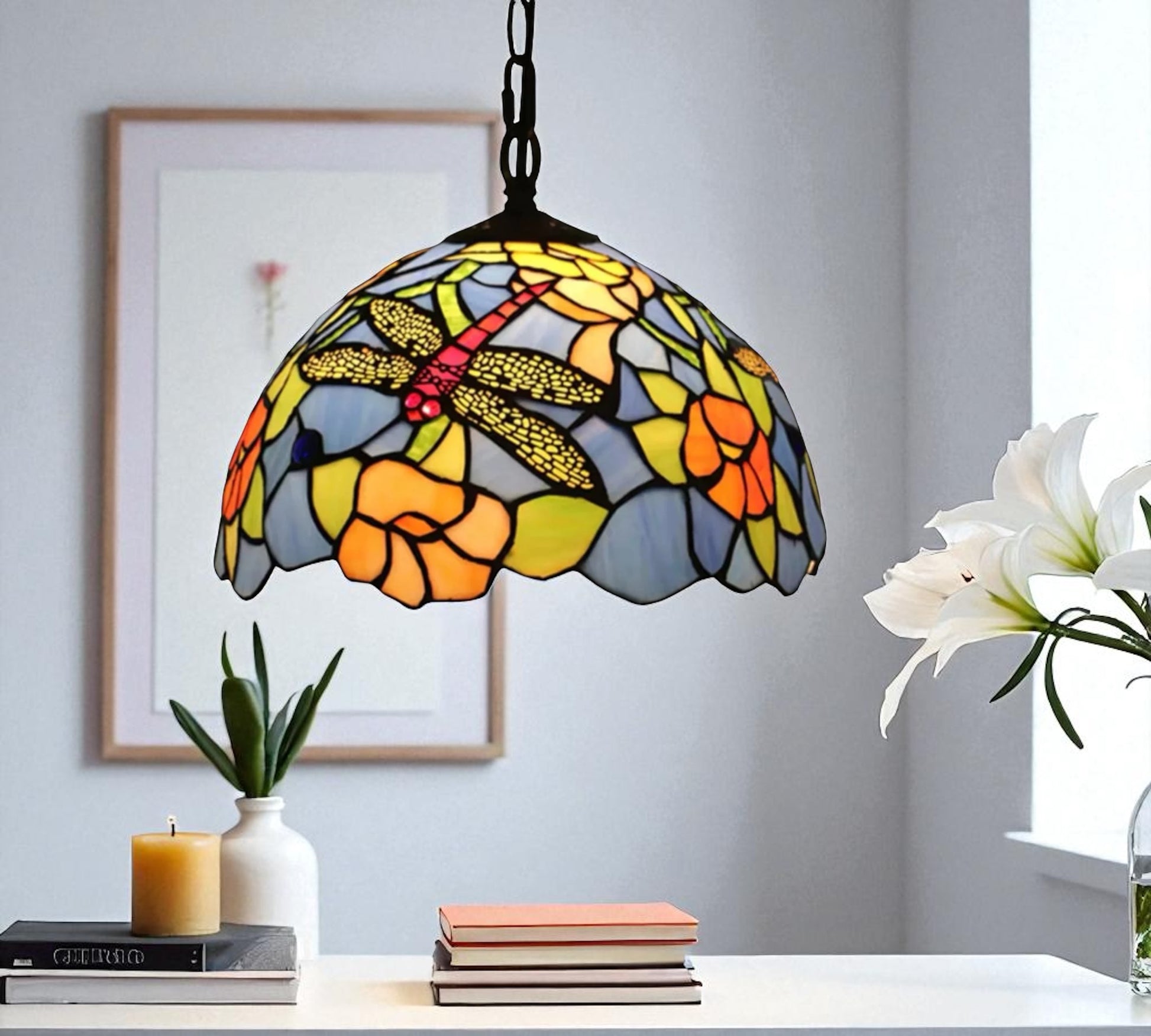 CDH 12" Tiffany Pendant Lamp 30cm shade (12716C)