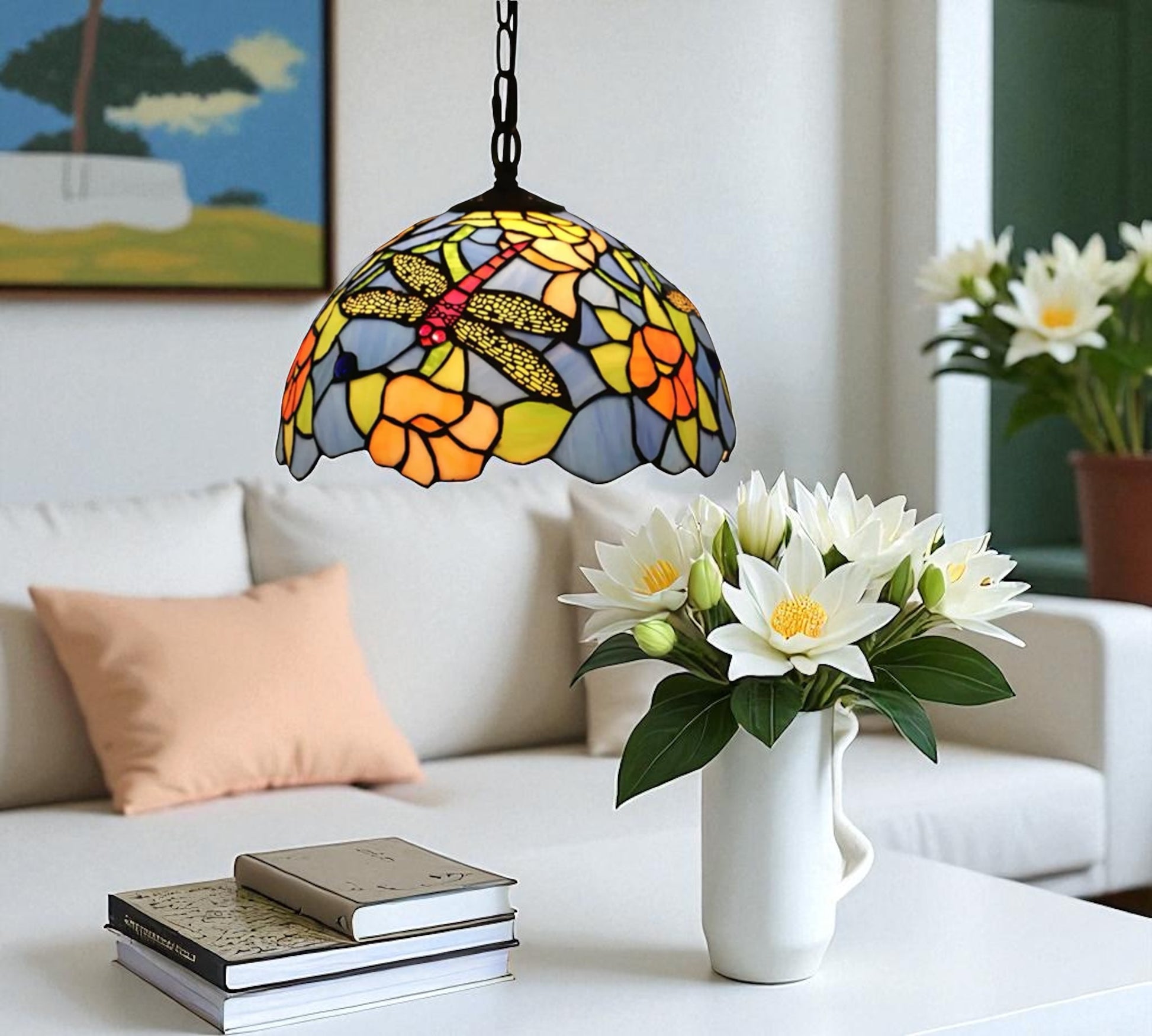 CDH 12" Tiffany Pendant Lamp 30cm shade (12716C)