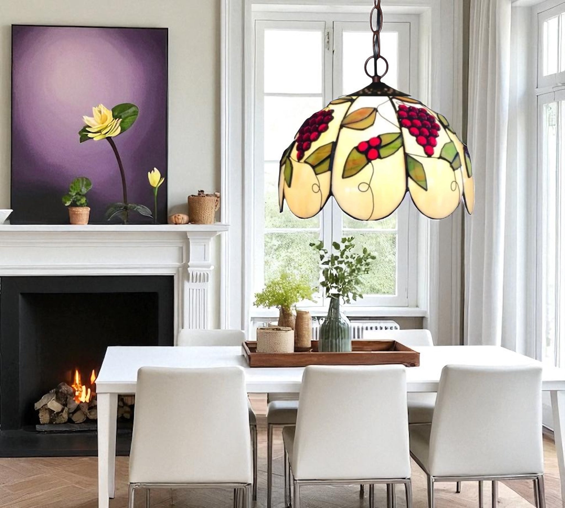 CDH 12" Tiffany Pendant Lamp 30cm shade (12722C)

