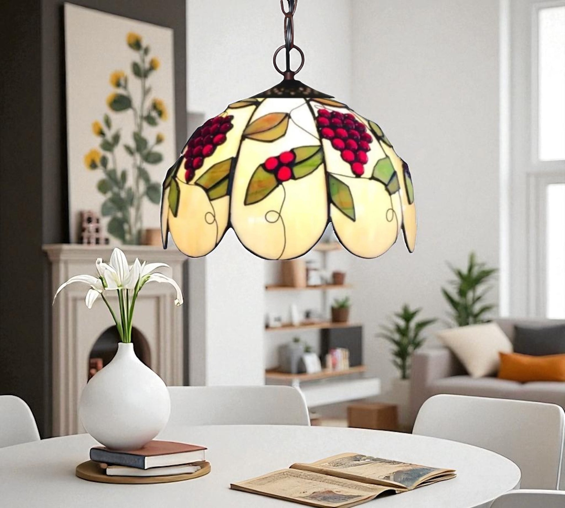 CDH 12" Tiffany Pendant Lamp 30cm shade (12722C)
