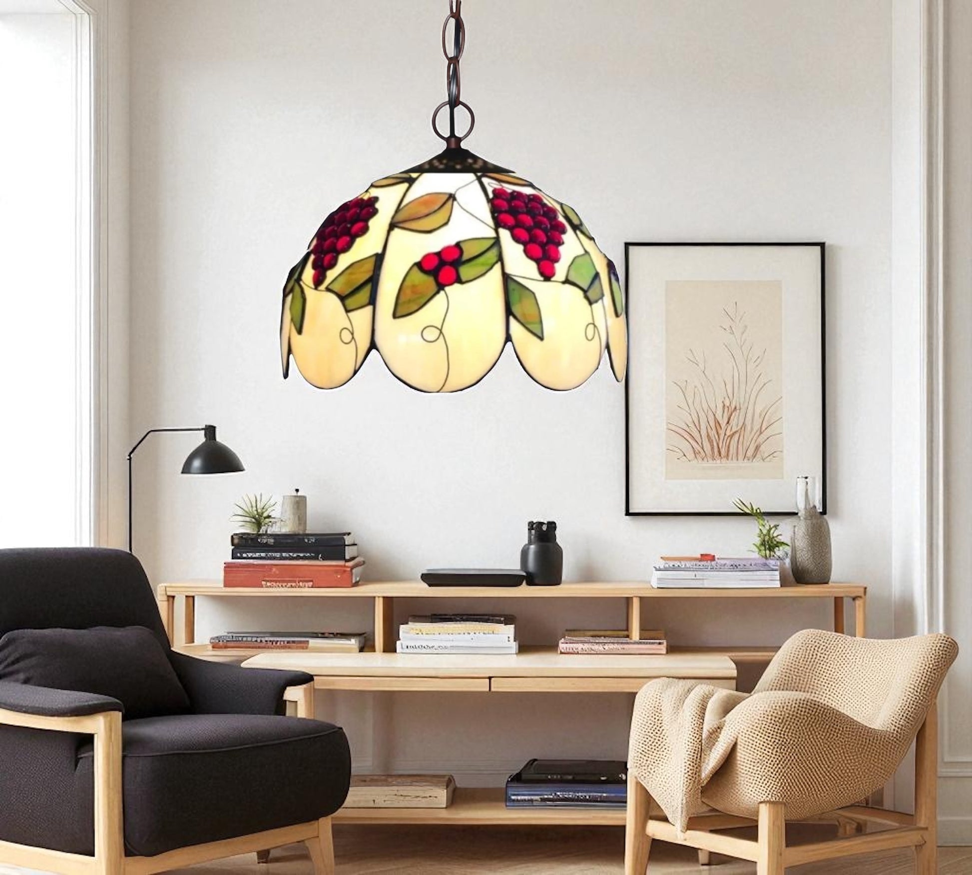 CDH 12" Tiffany Pendant Lamp 30cm shade (12722C)
