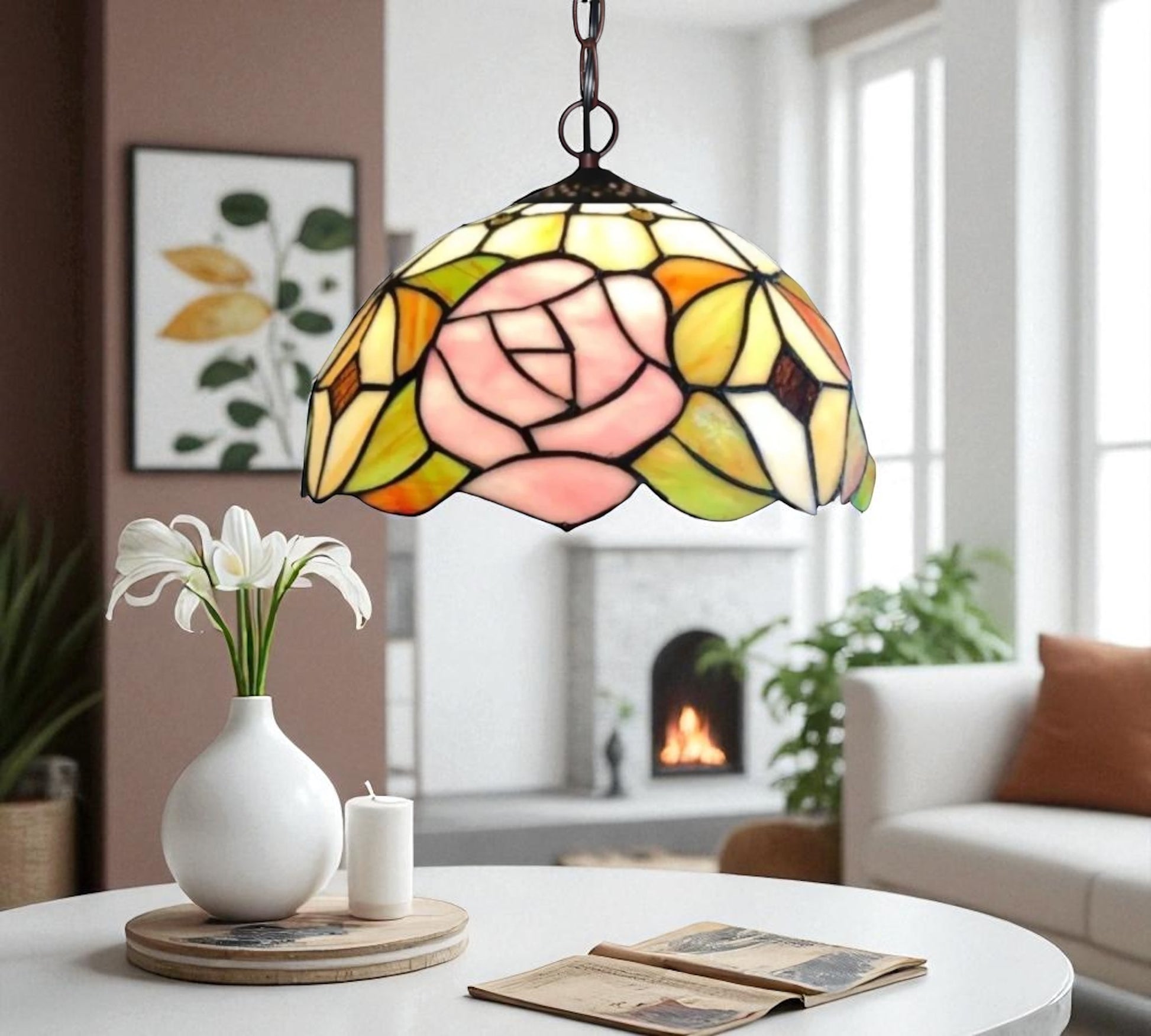 CDH 12" Tiffany Pendant Lamp 30cm shade (12723C)