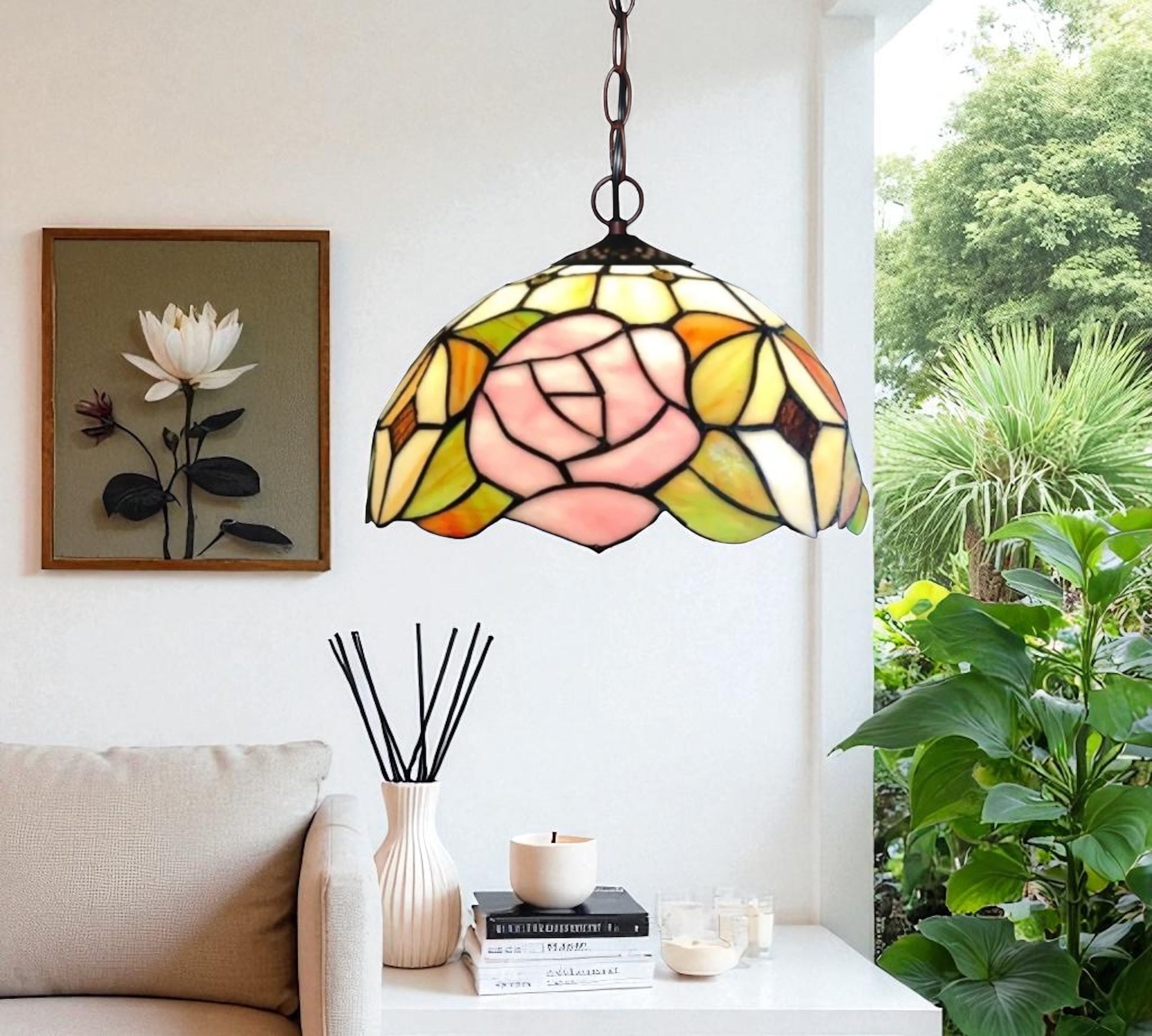 CDH 12" Tiffany Pendant Lamp 30cm shade (12723C)