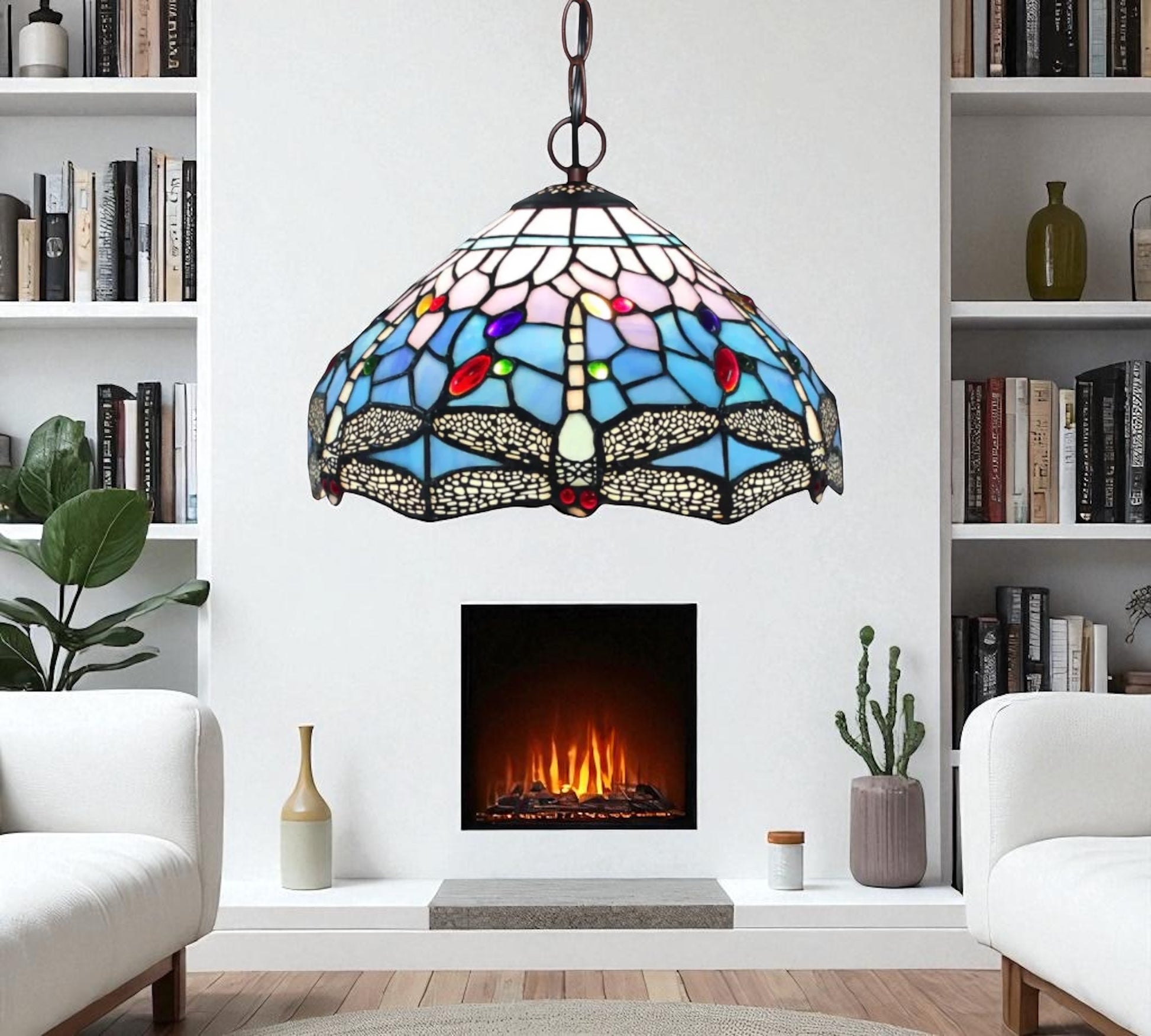 CDH 12" Tiffany Pendant Lamp 30cm shade (12723C)