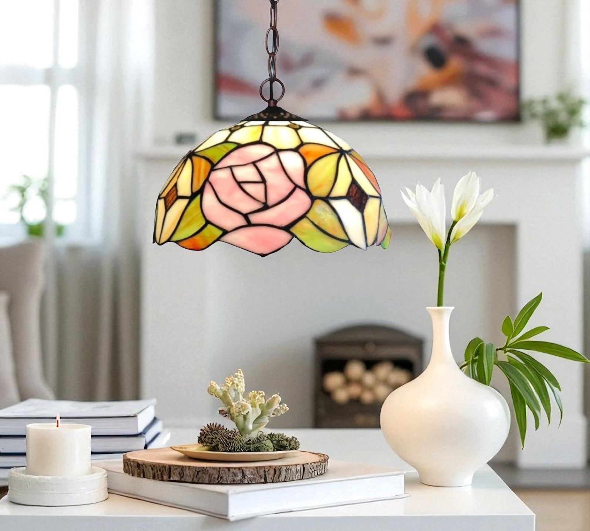 CDH 12" Tiffany Pendant Lamp 30cm shade (12723C)