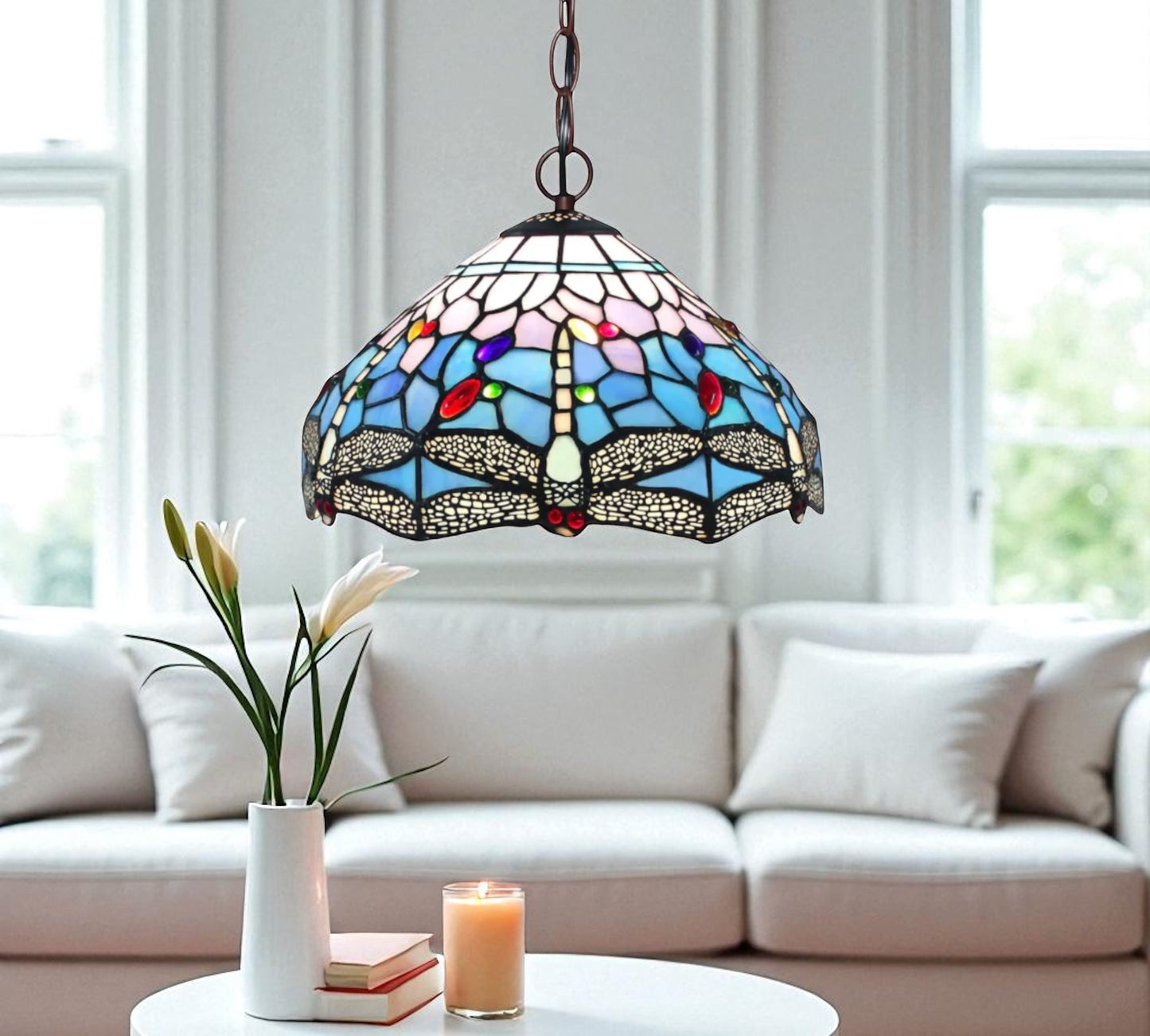 CDH 12" Tiffany Pendant Lamp 30cm shade (12723C)