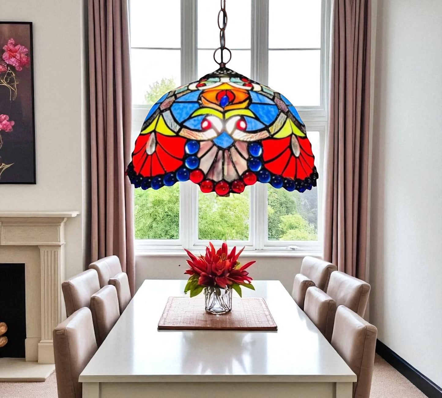 CDH 12" Tiffany Pendant Lamp 30cm shade (12725C)