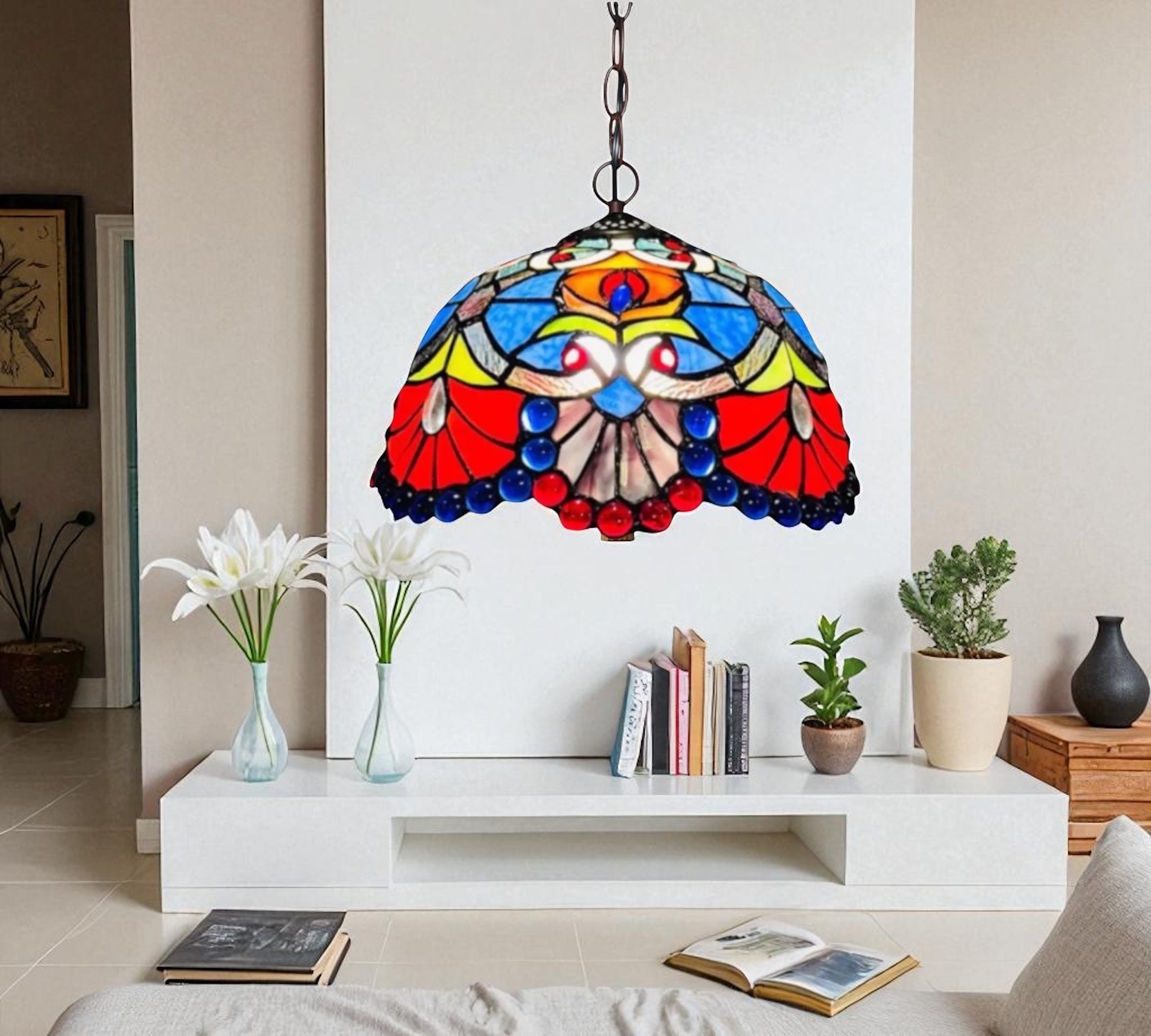 CDH 12" Tiffany Pendant Lamp 30cm shade (12725C)