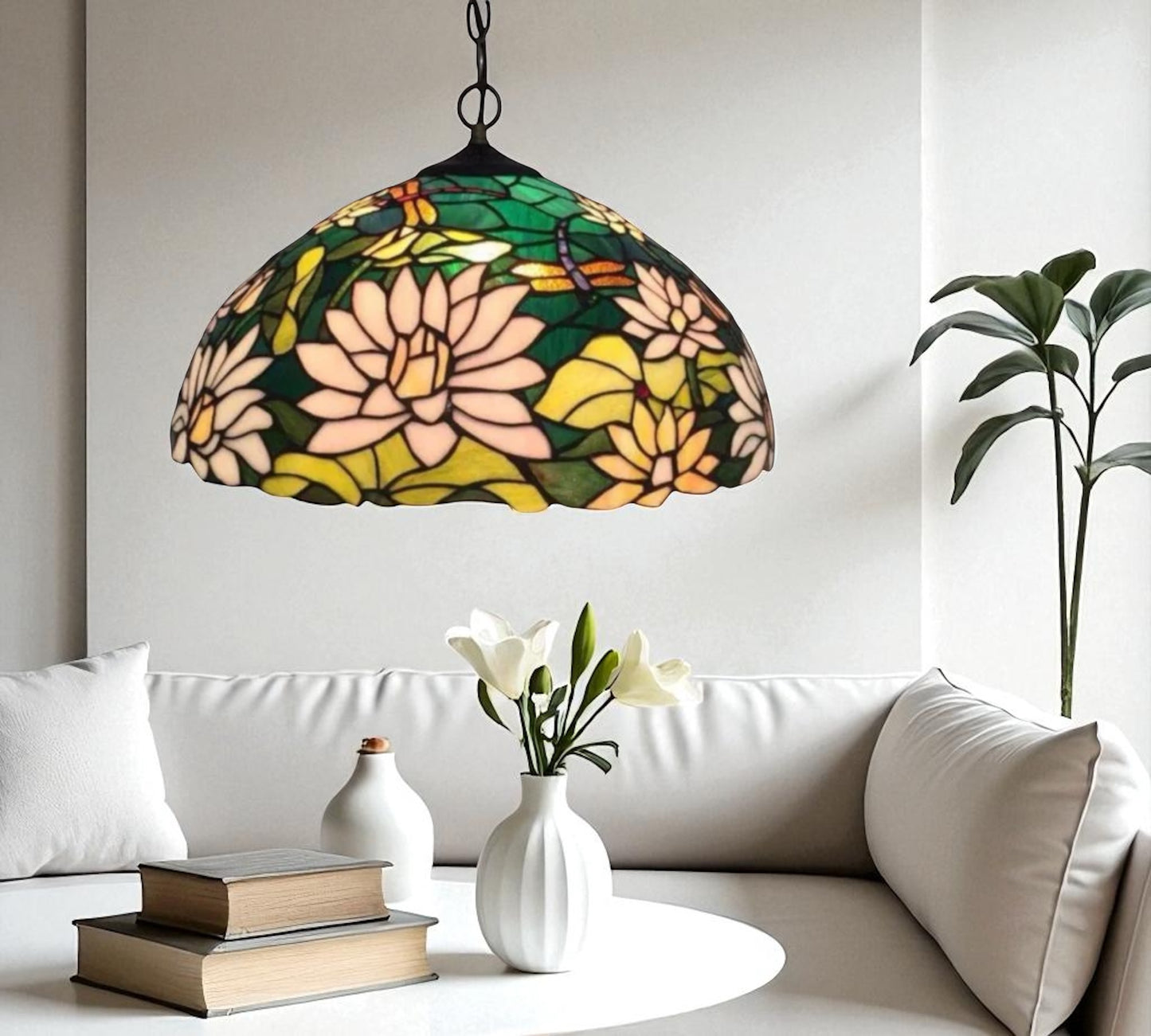 CDH 12" Tiffany Pendant Lamp 30cm shade (12800C)