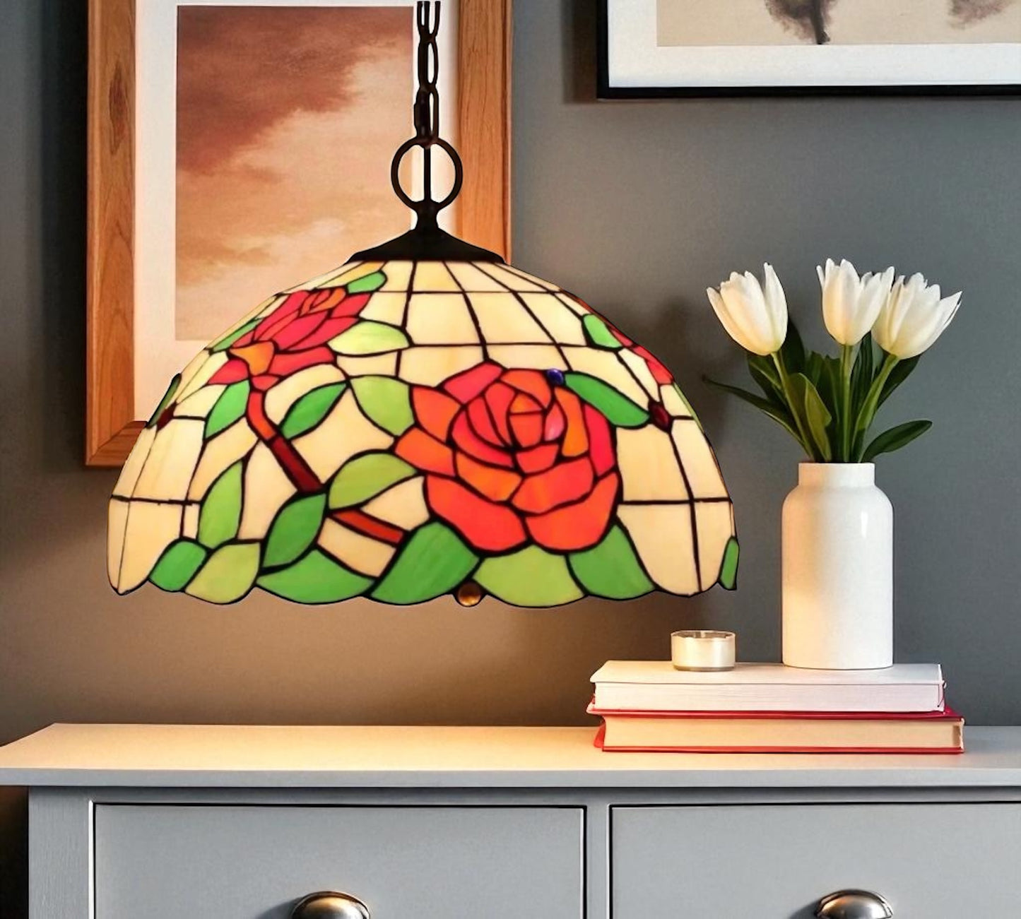 CDH 12" Tiffany Pendant Lamp 30cm shade (12803C)