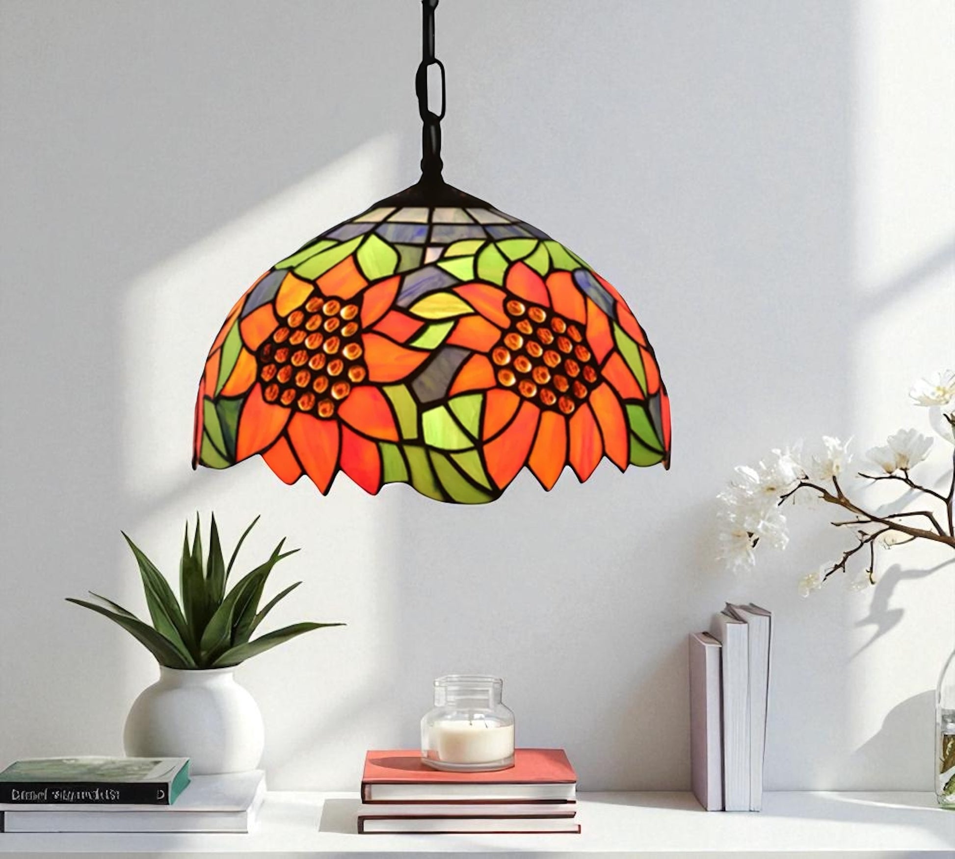 CDH 12" Tiffany Pendant Lamp 30cm shade (12804C)