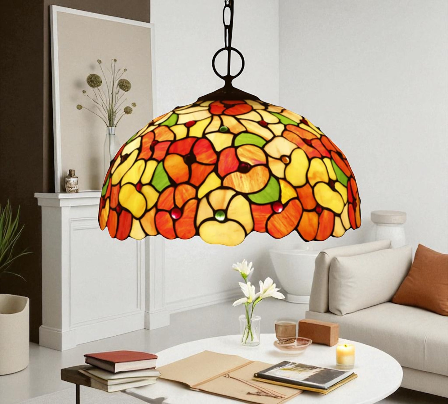CDH 12" Tiffany Pendant Lamp 30cm shade (12805C)