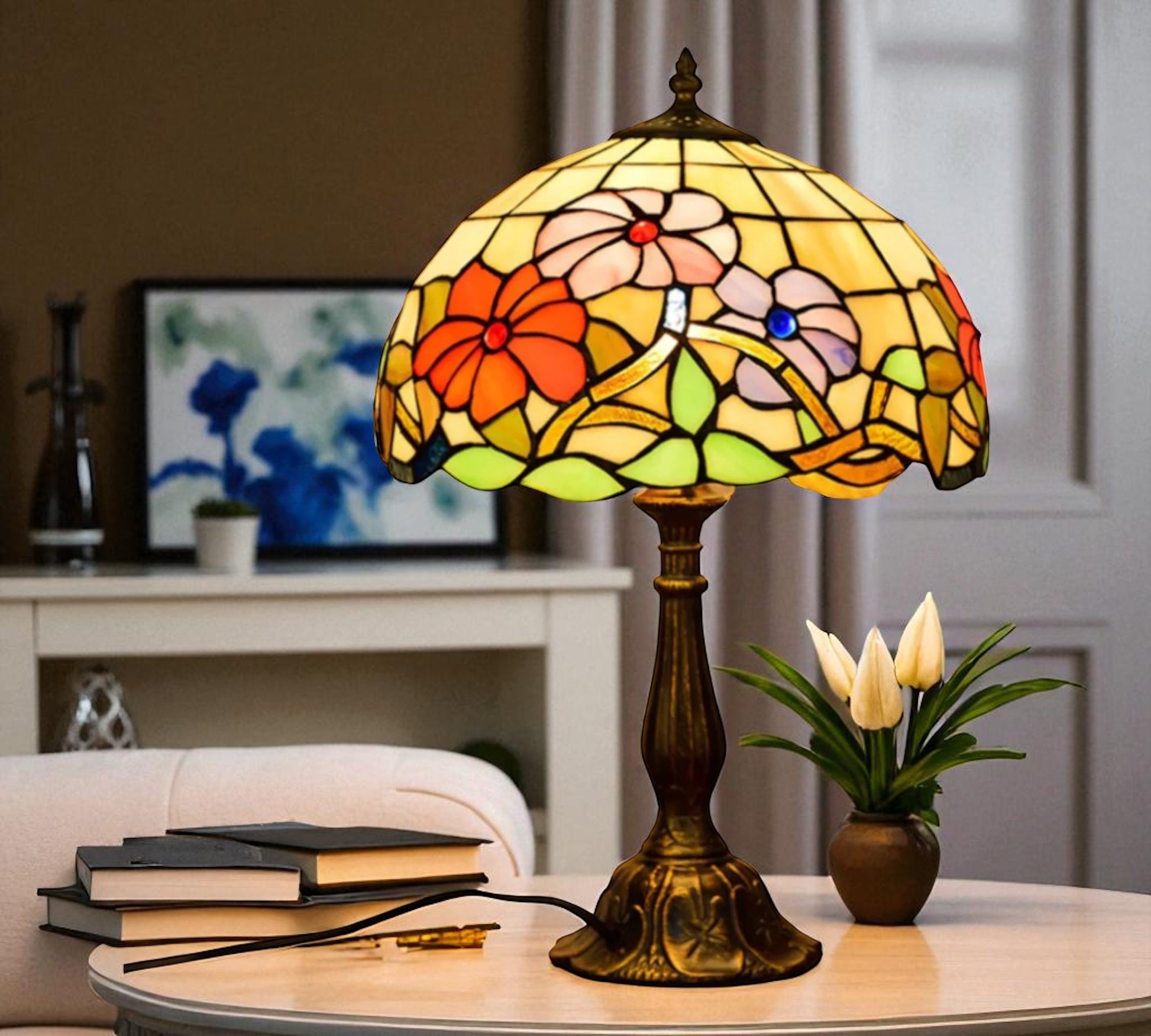 CDH 12" Tiffany Table Lamp (11002)