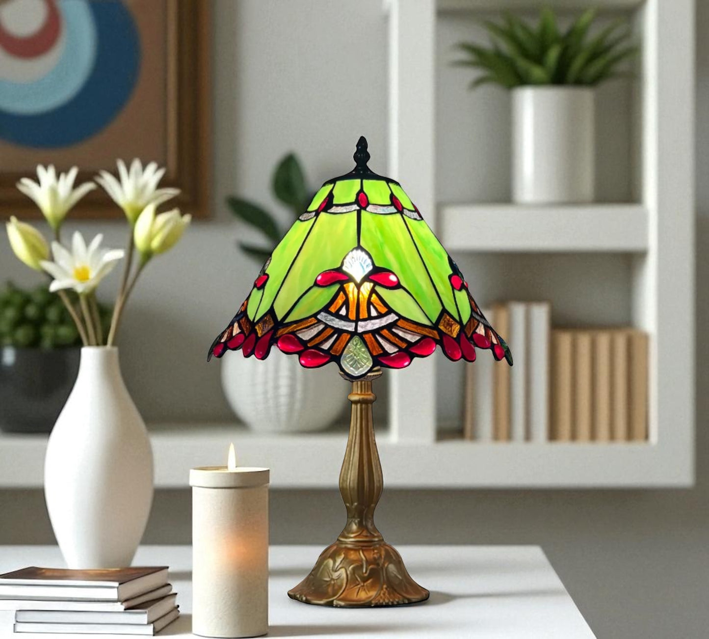 CDH 12" Tiffany Table Lamp (12001G)