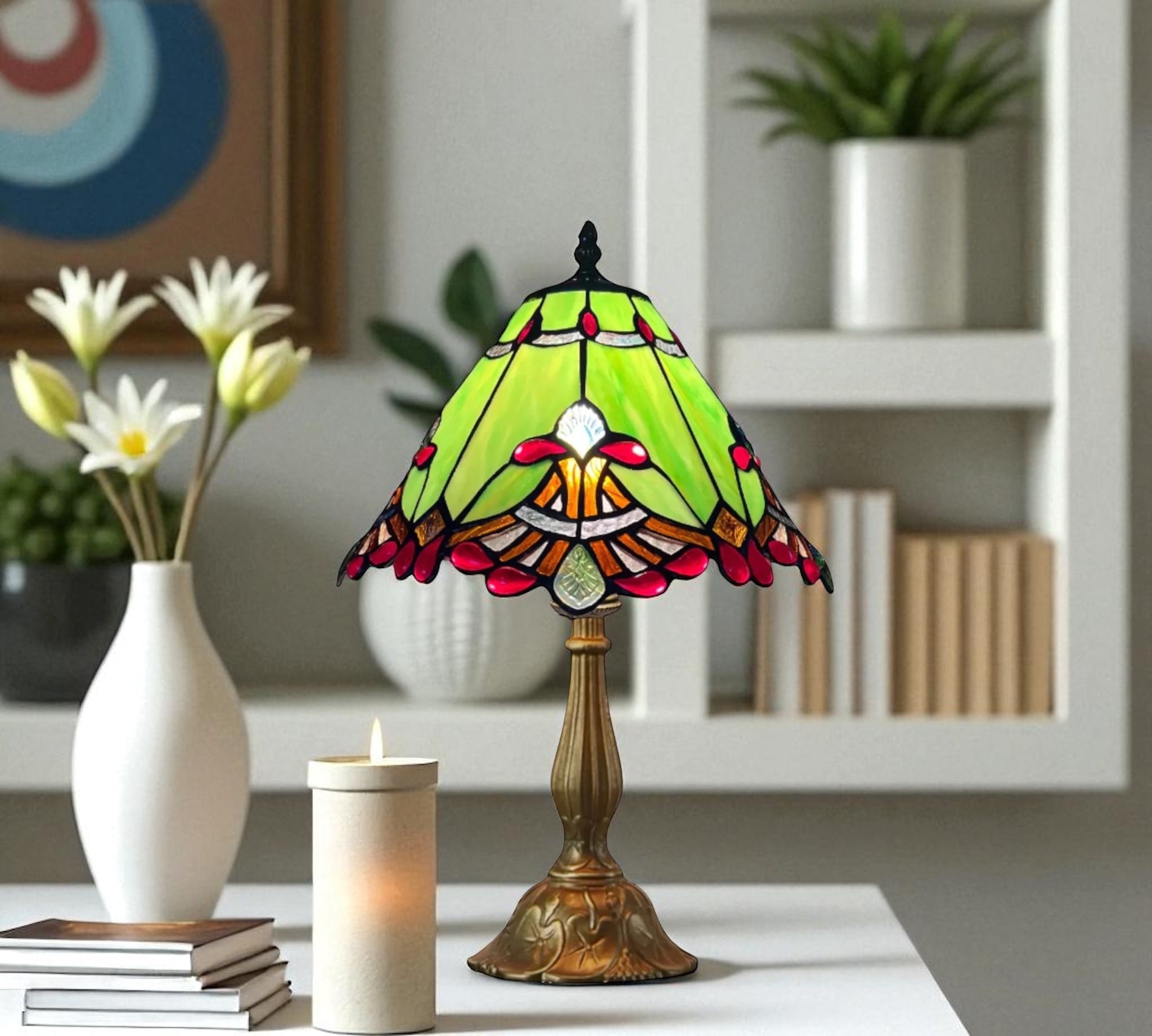 CDH 12" Tiffany Table Lamp (12001G)