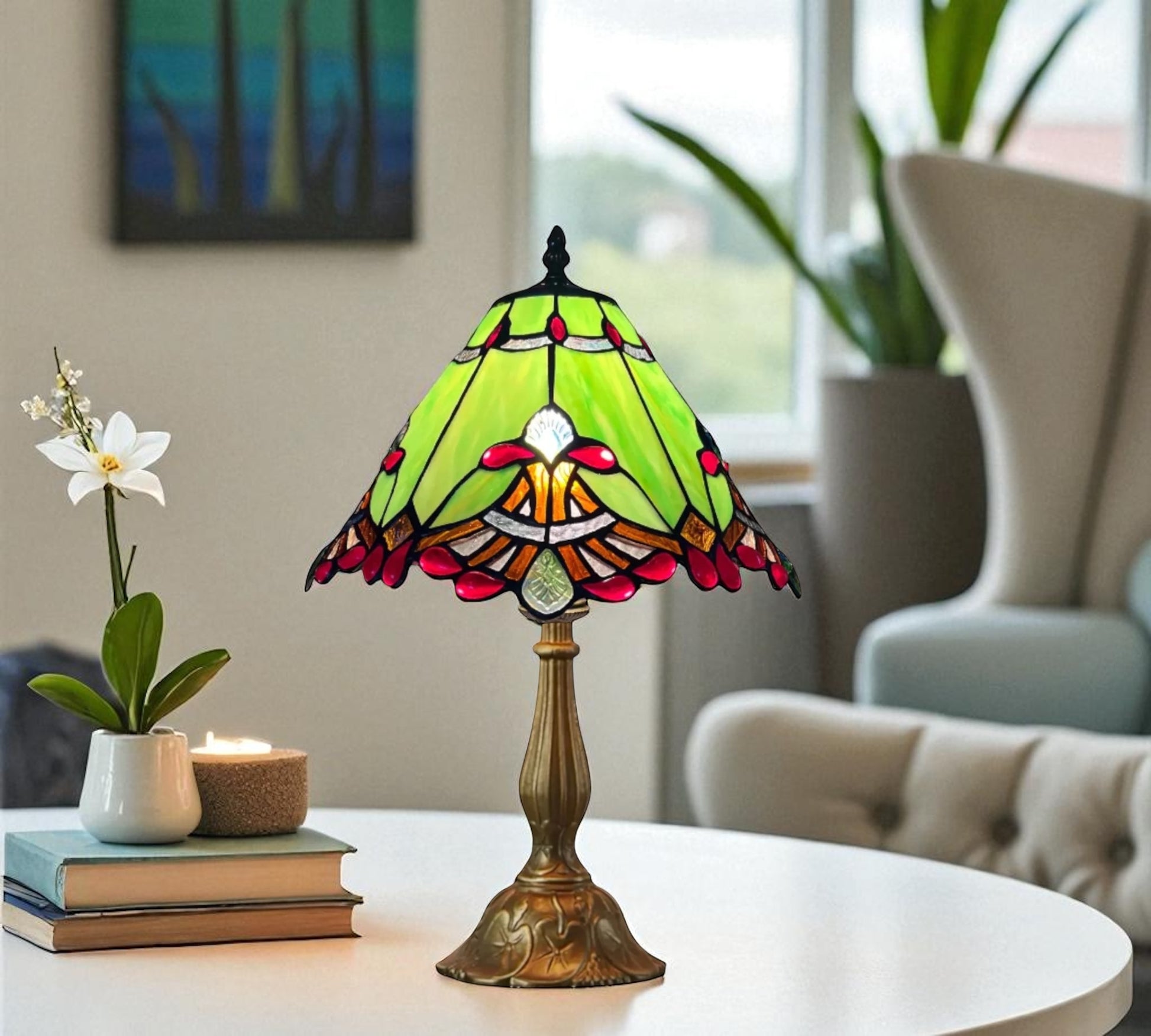 CDH 12" Tiffany Table Lamp (12001G)