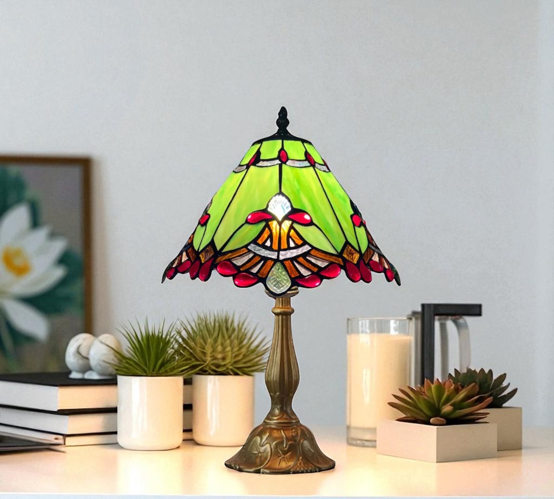 CDH 12" Tiffany Table Lamp (12001G)
