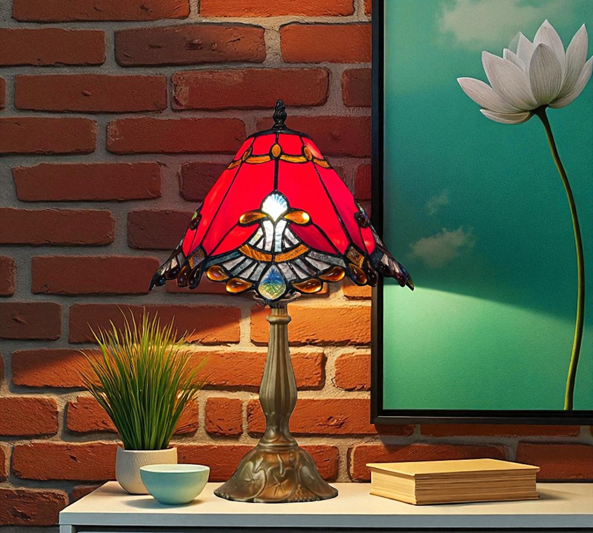 CDH 12" Tiffany Table Lamp (12001R)