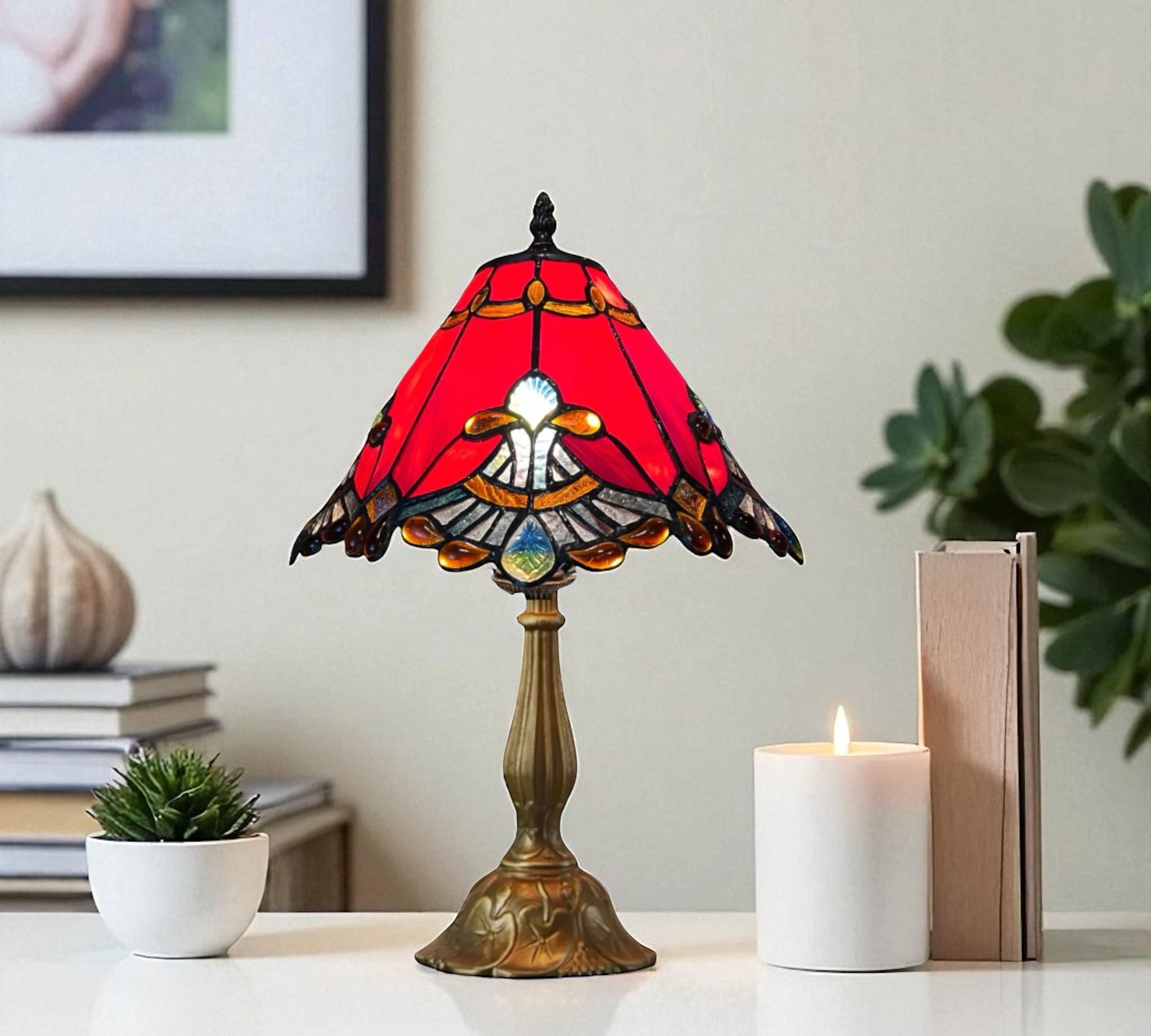 CDH 12" Tiffany Table Lamp (12001R)