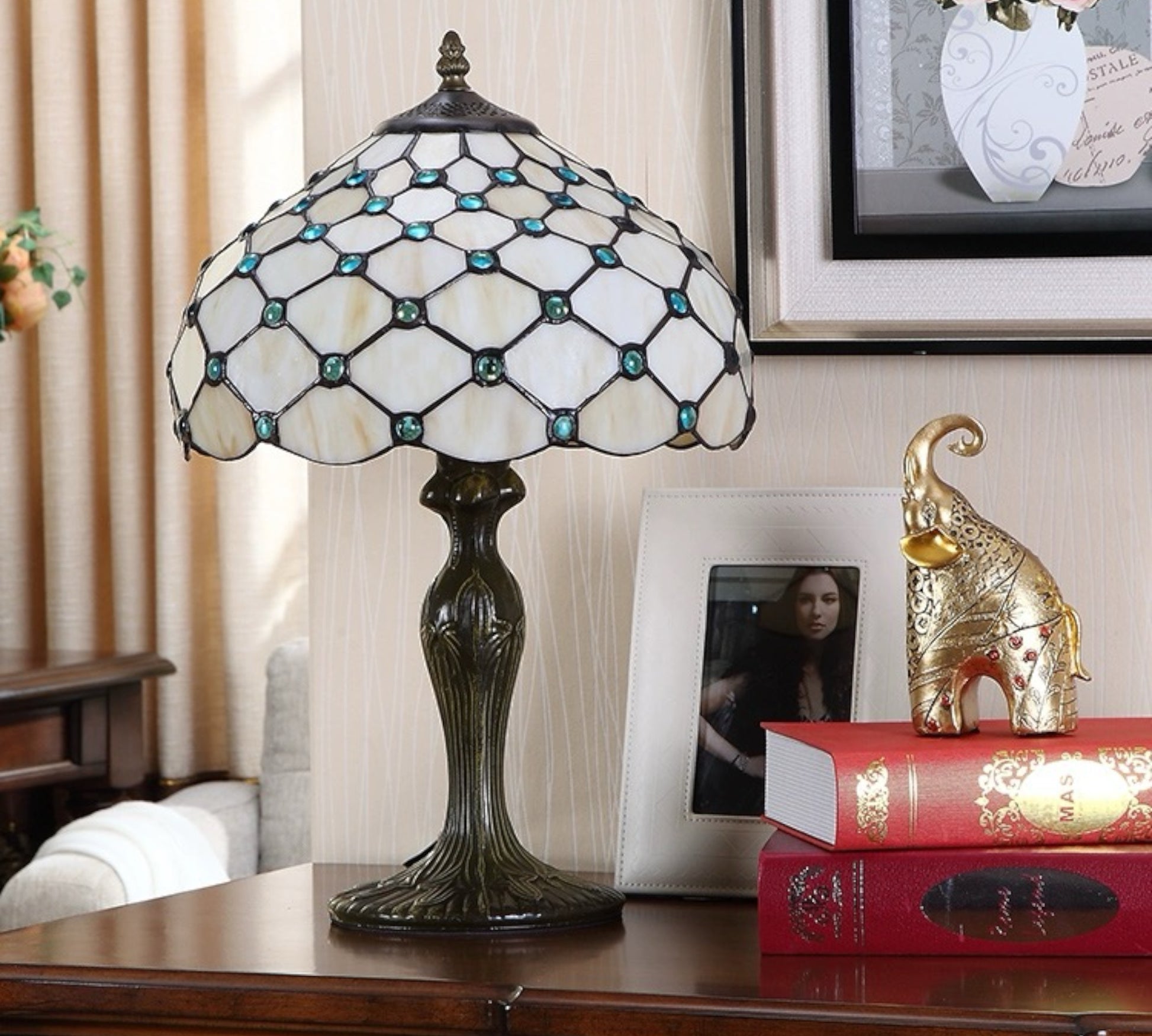 CDH 12" Tiffany Table Lamp (12021）