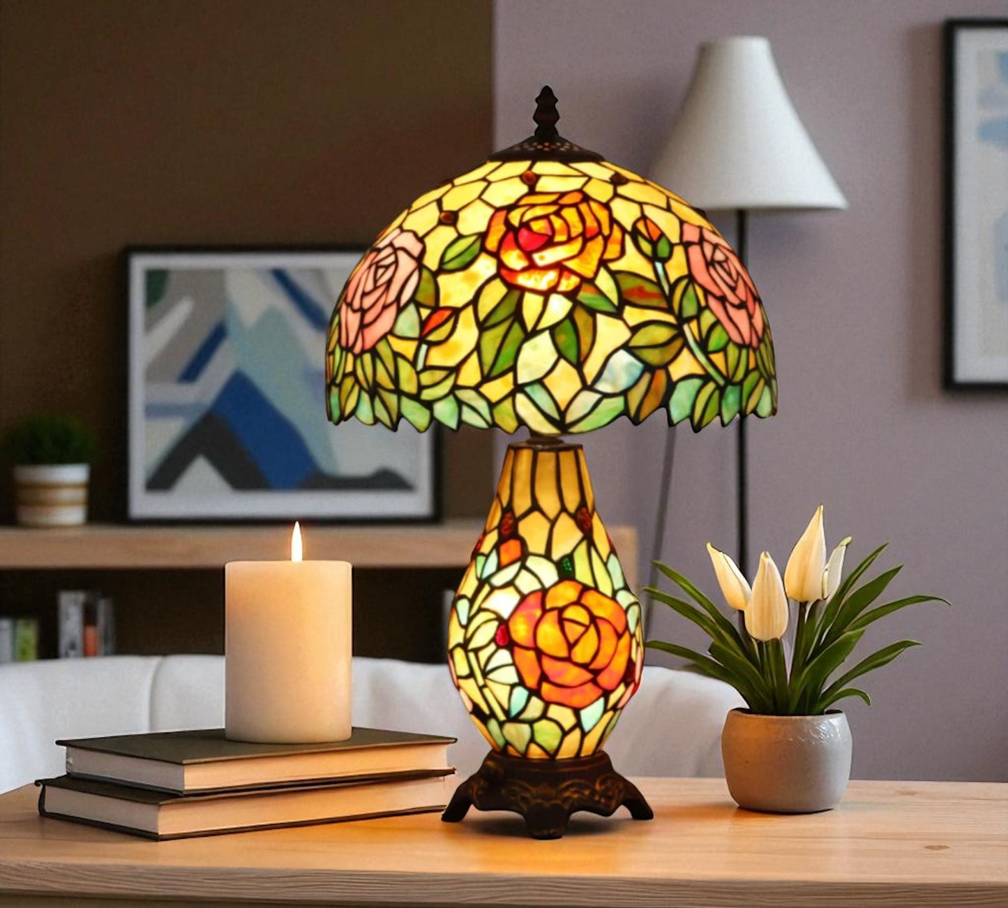 CDH 12" Tiffany Table Lamp (12071A)