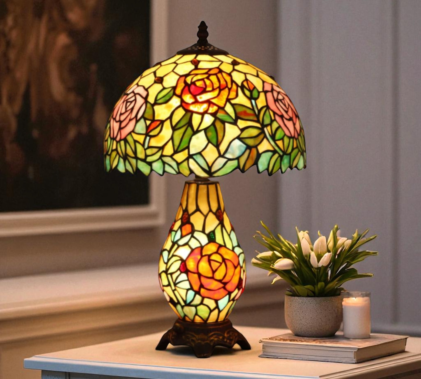 CDH 12" Tiffany Table Lamp (12071A)