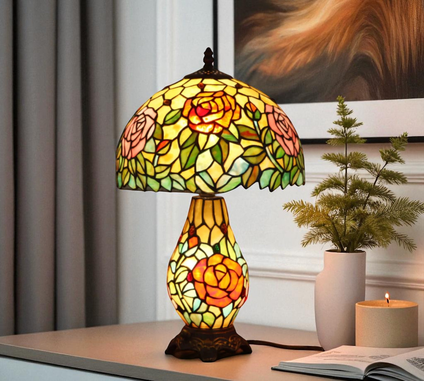 CDH 12" Tiffany Table Lamp (12071A)