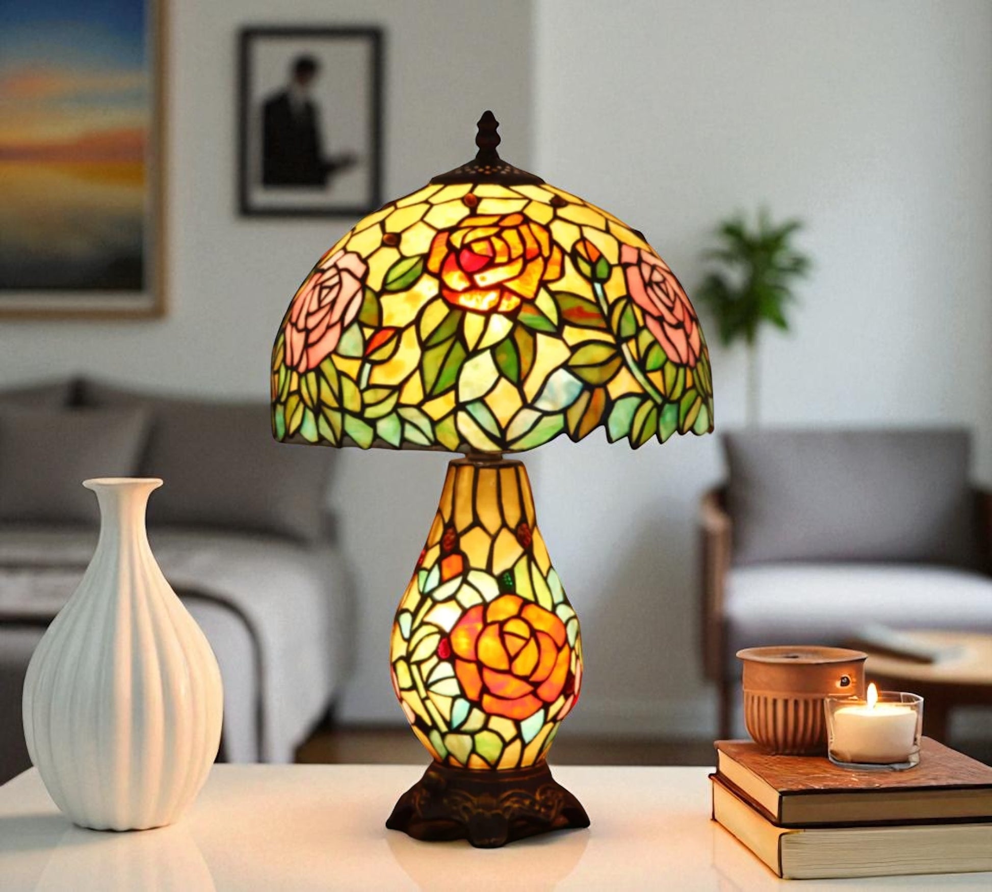 CDH 12" Tiffany Table Lamp (12071A)