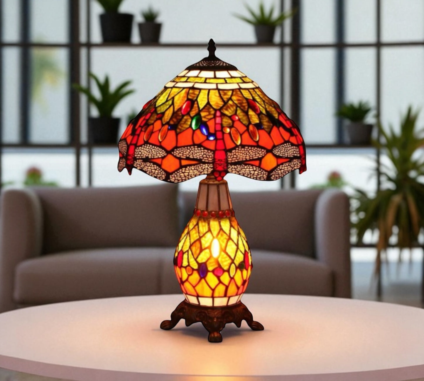 CDH 12" Tiffany Table Lamp (12076A)